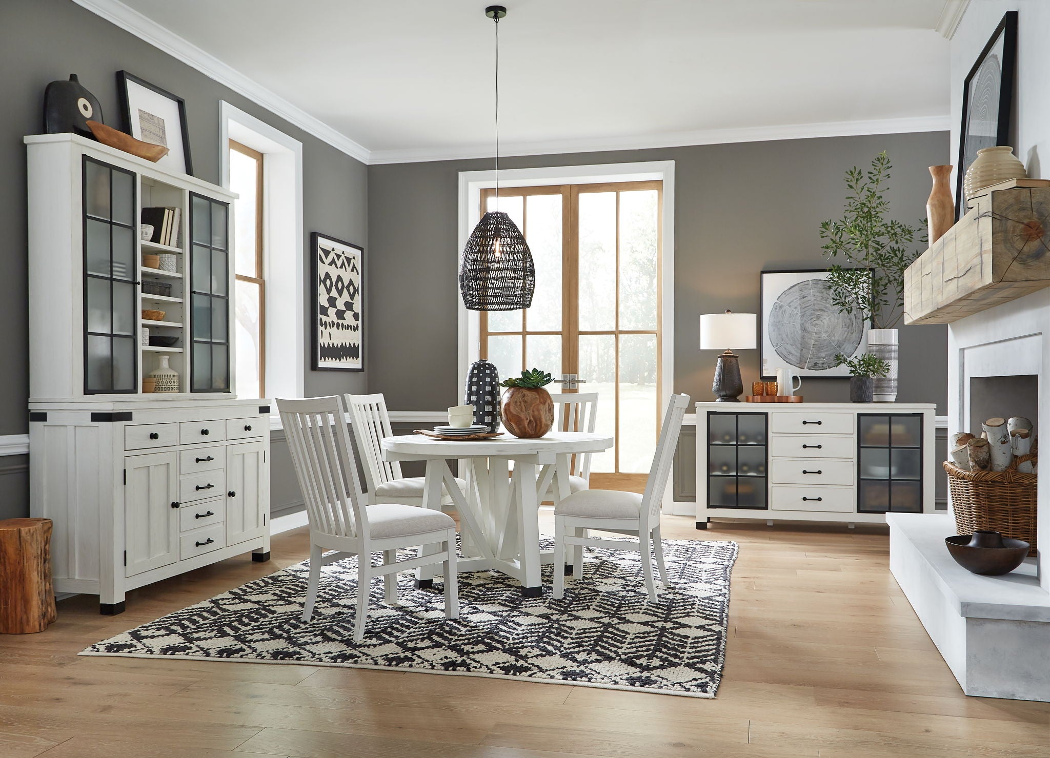 Harper Springs - Round Dining Table - Silo White