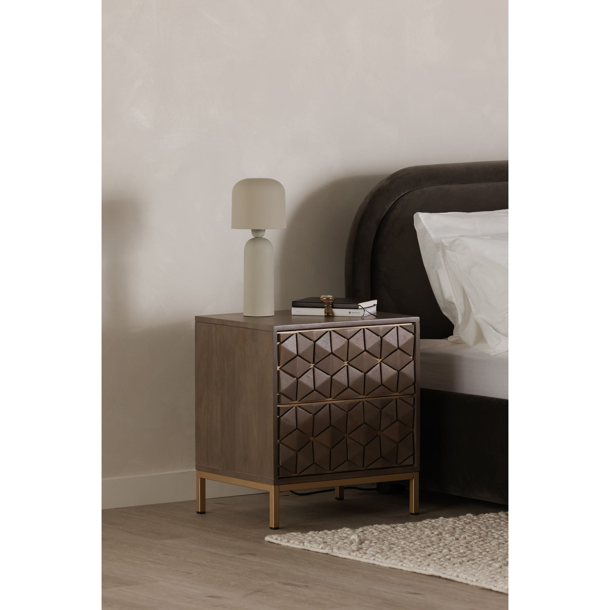 Corolla - Nightstand - Gray
