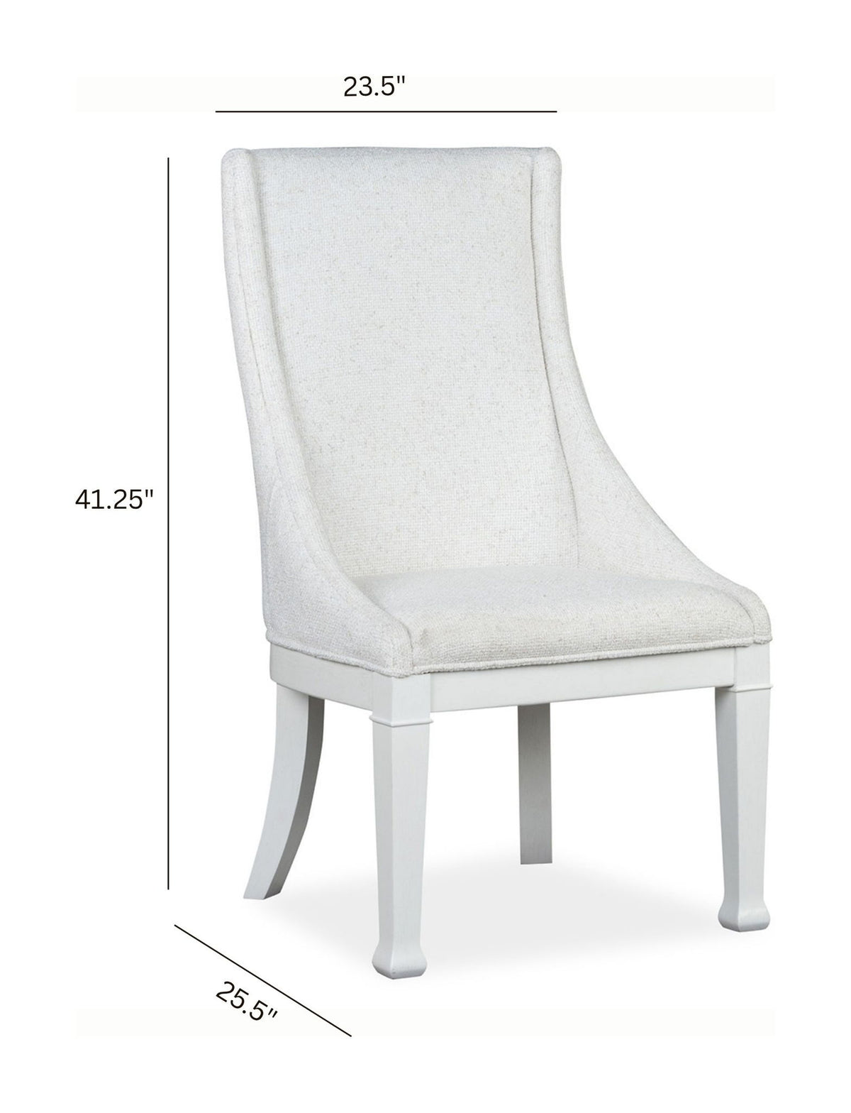 Kingston - Upholstered Host Chair (Set of 2) - Whisper White And Cerused Nutmeg