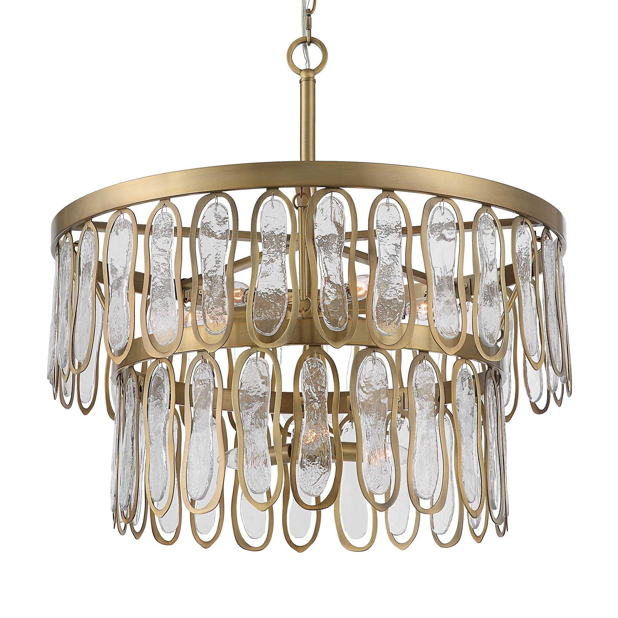 Aurelie - 9 Light Round Pendant - Brass