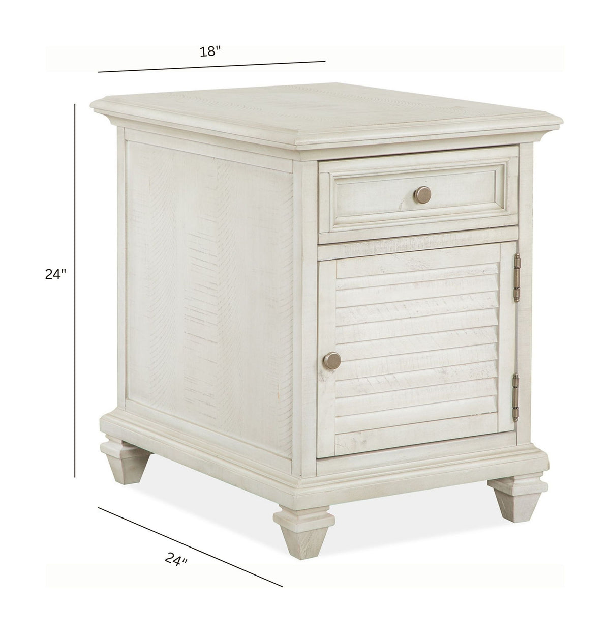 Newport - Chairside End Table - Alabaster