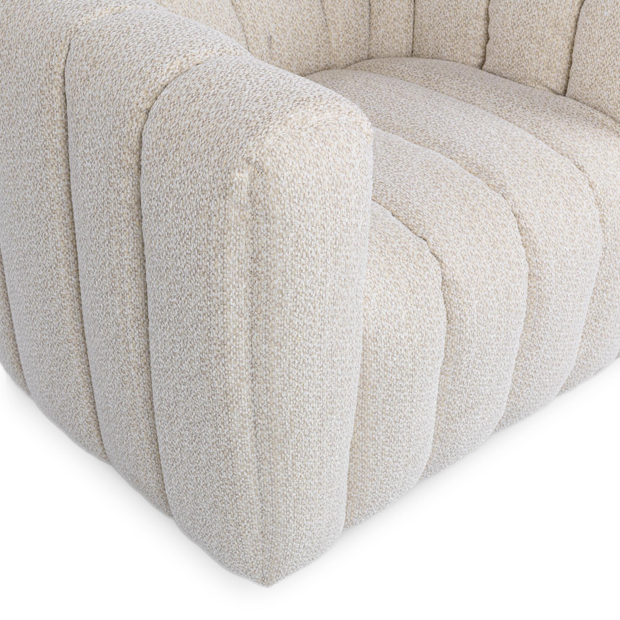 Lexa - Upholstered Swivel Chair - Cream