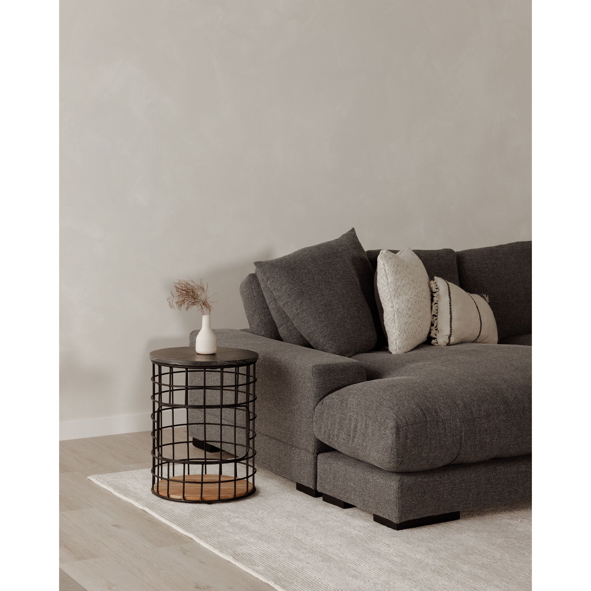 Plunge - Fabric Sectional - Gray