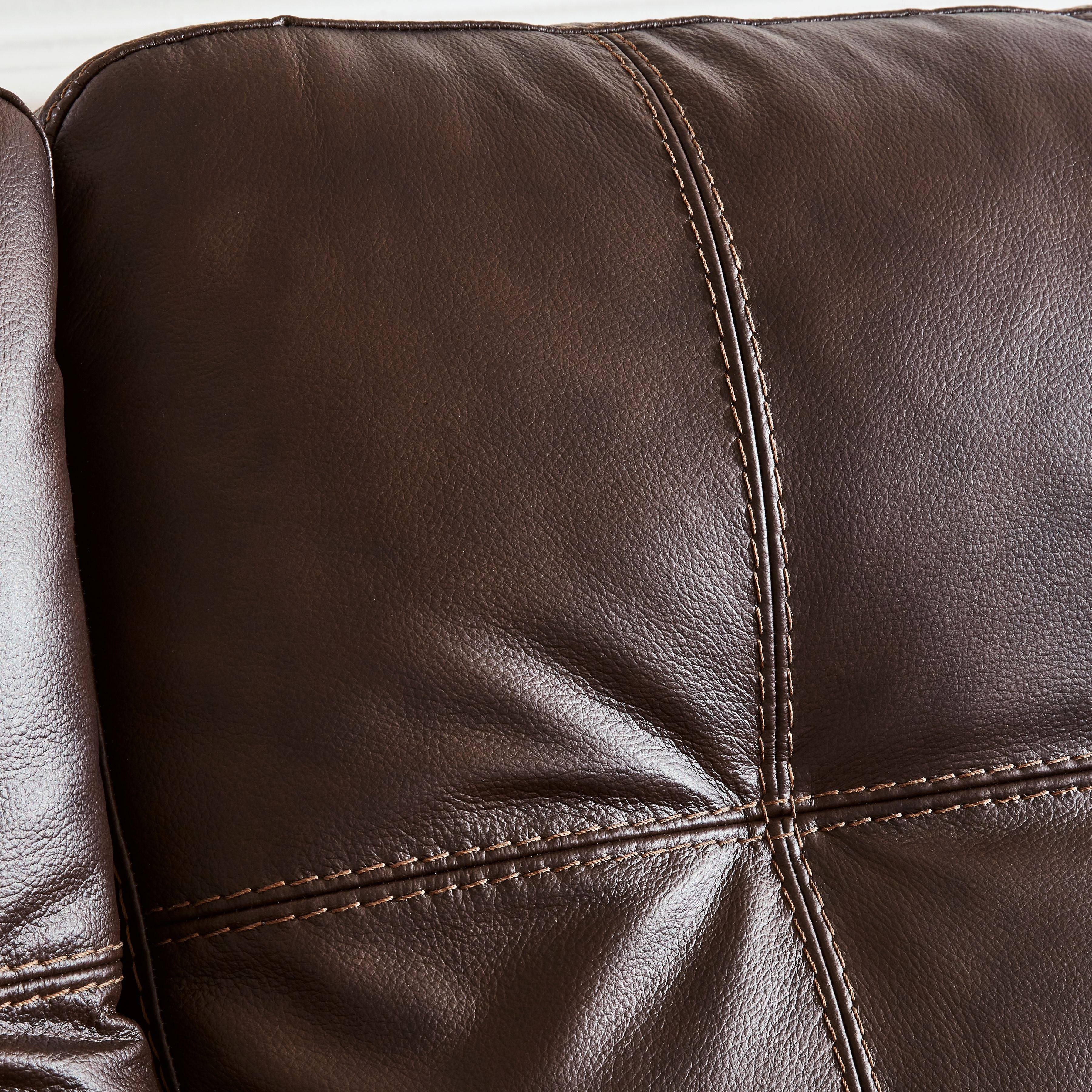 Santorine - Dark Brown - Sofa - Leather Match