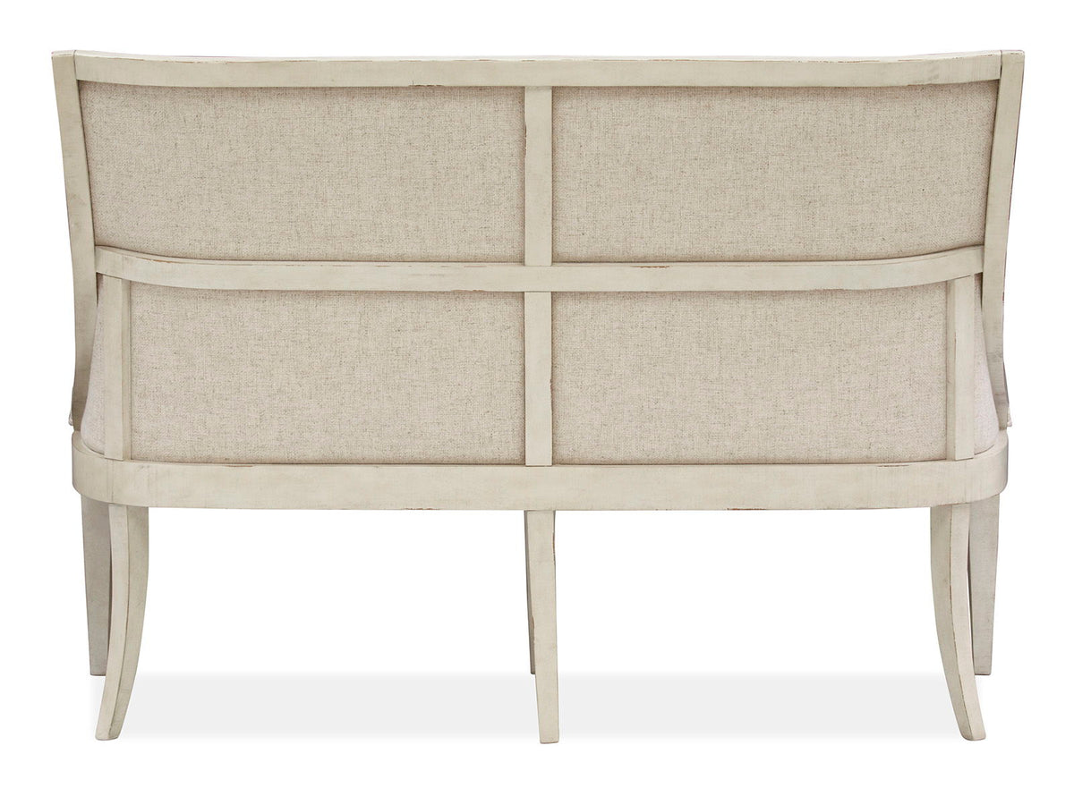 Newport - Bench With Upholstered Seat & Back - Alabaster