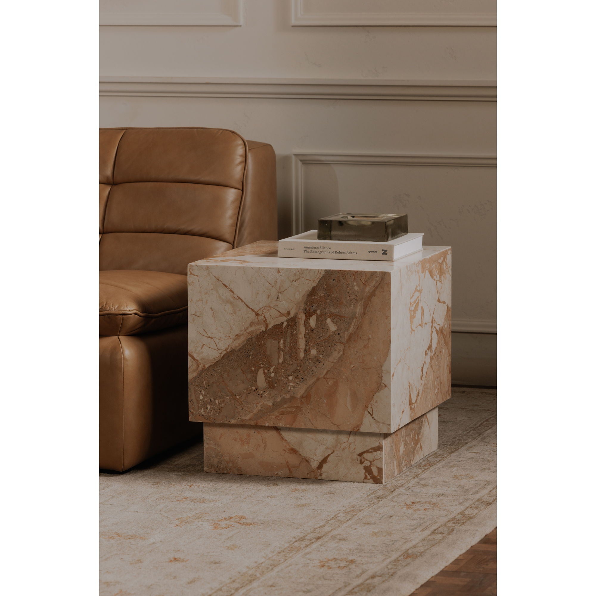 Layla - Side Table - Breccia Marble