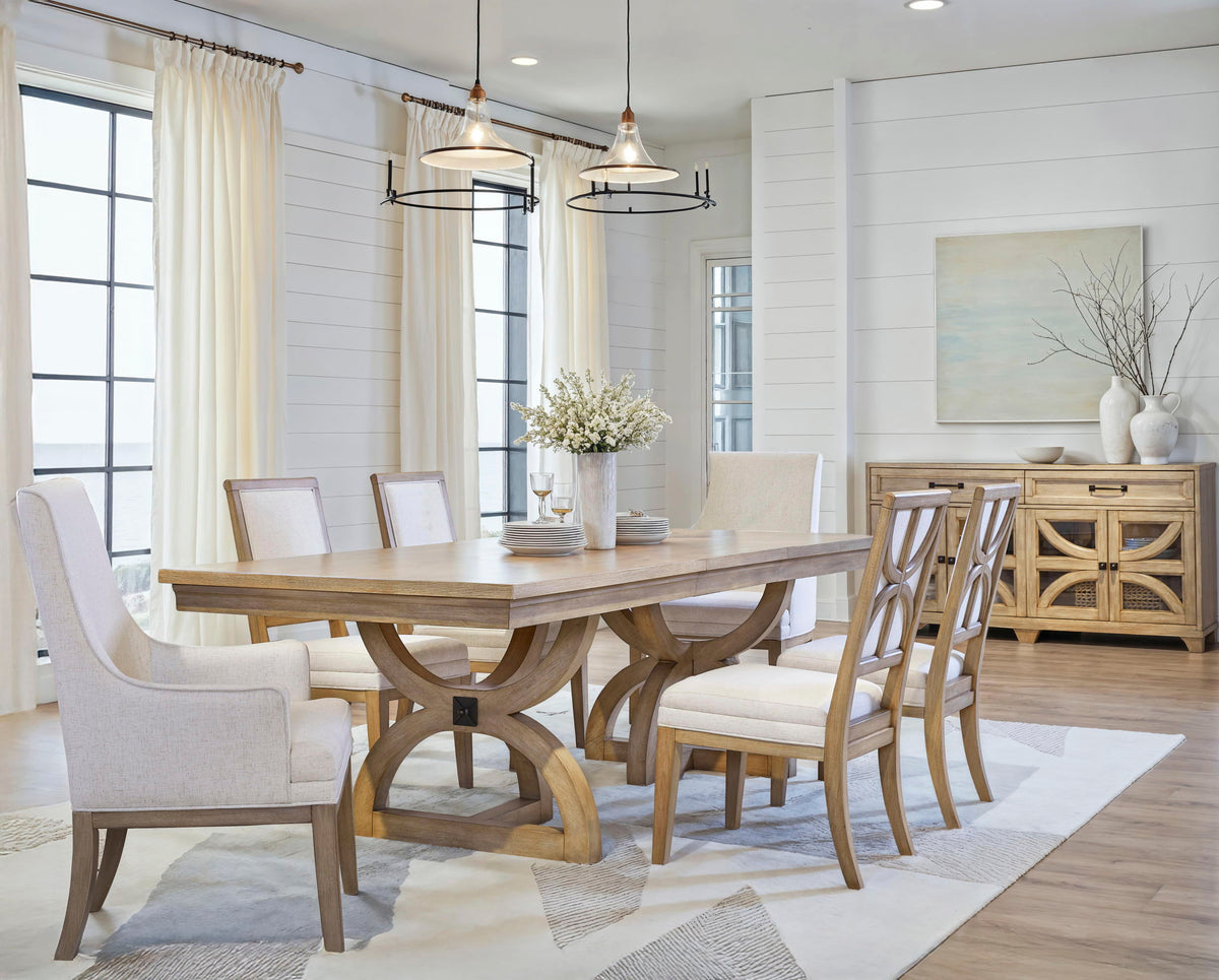 Coventry - Extendable Trestle Dining Table - Honey Wheat