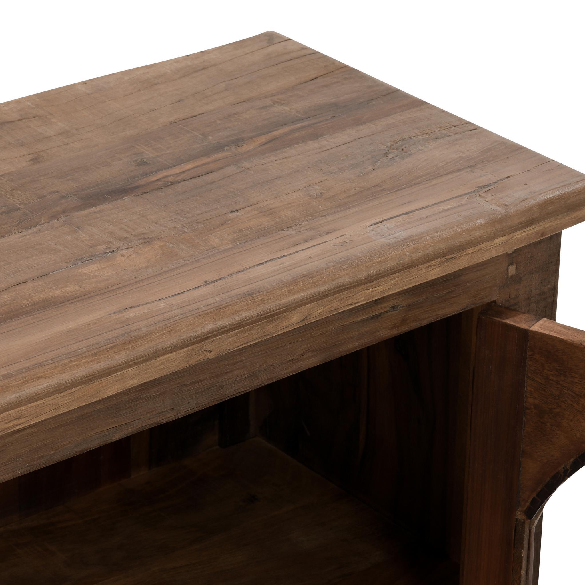 Zion - Reclaimed Wood 4 Door Cabinet - Natural