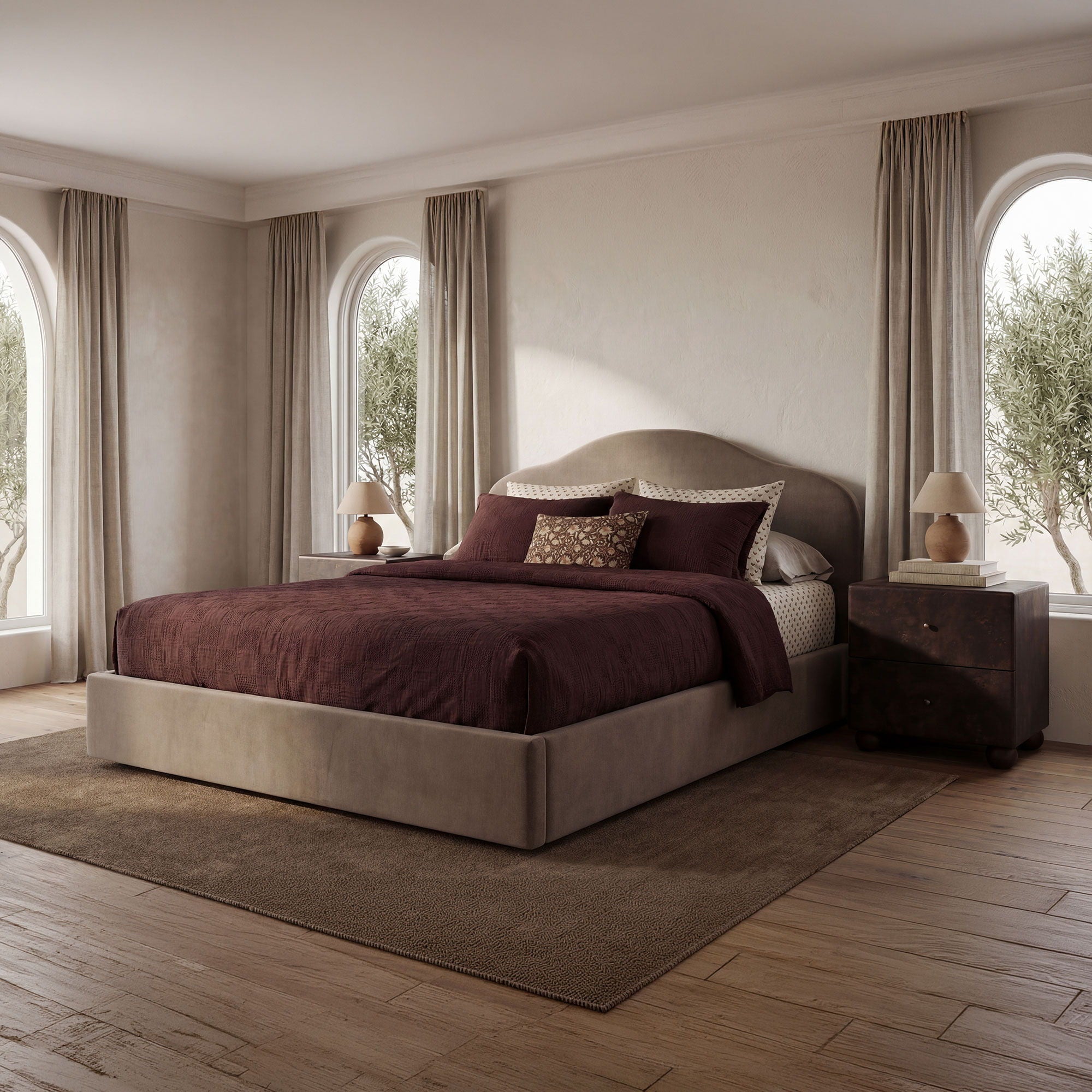 Maggie - King Storage Bed - Taupe