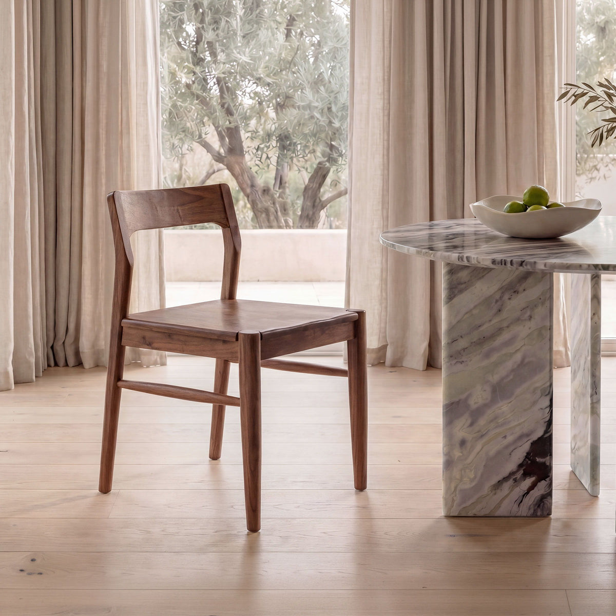Owing - Dining Chair (Set of 2) - Walnut Brown