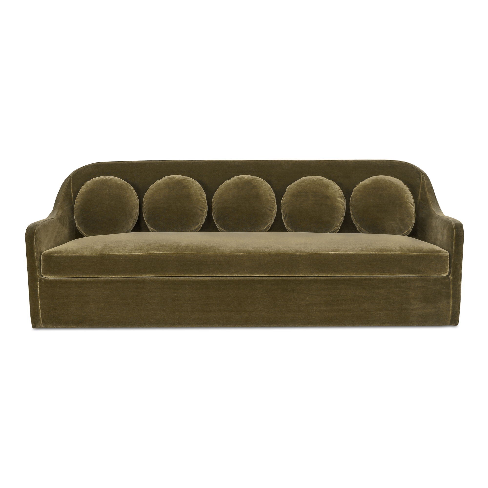Rialto - Faux Mohair Sofa - Dark Green