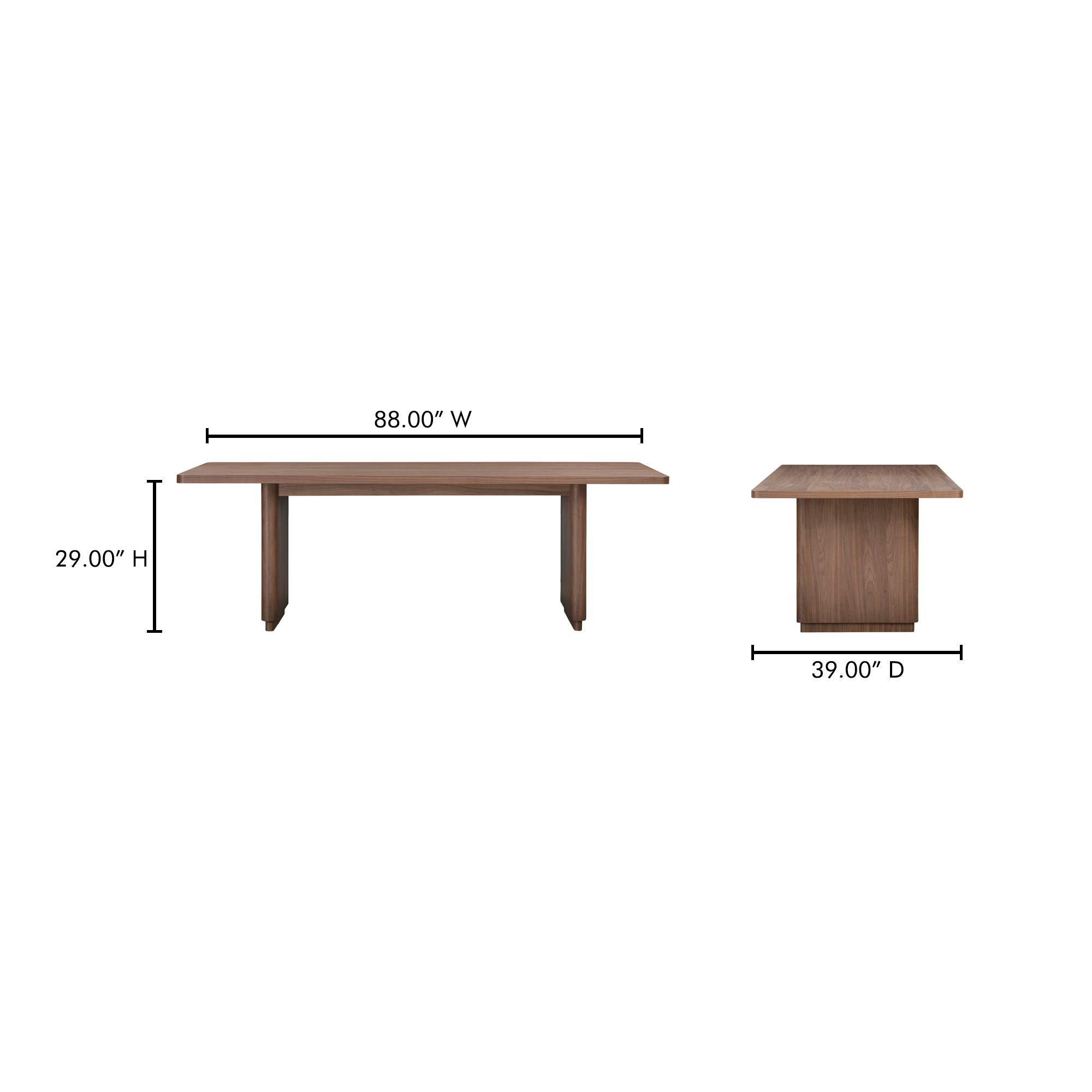 Round Off - Small Dining Table - Dark Brown