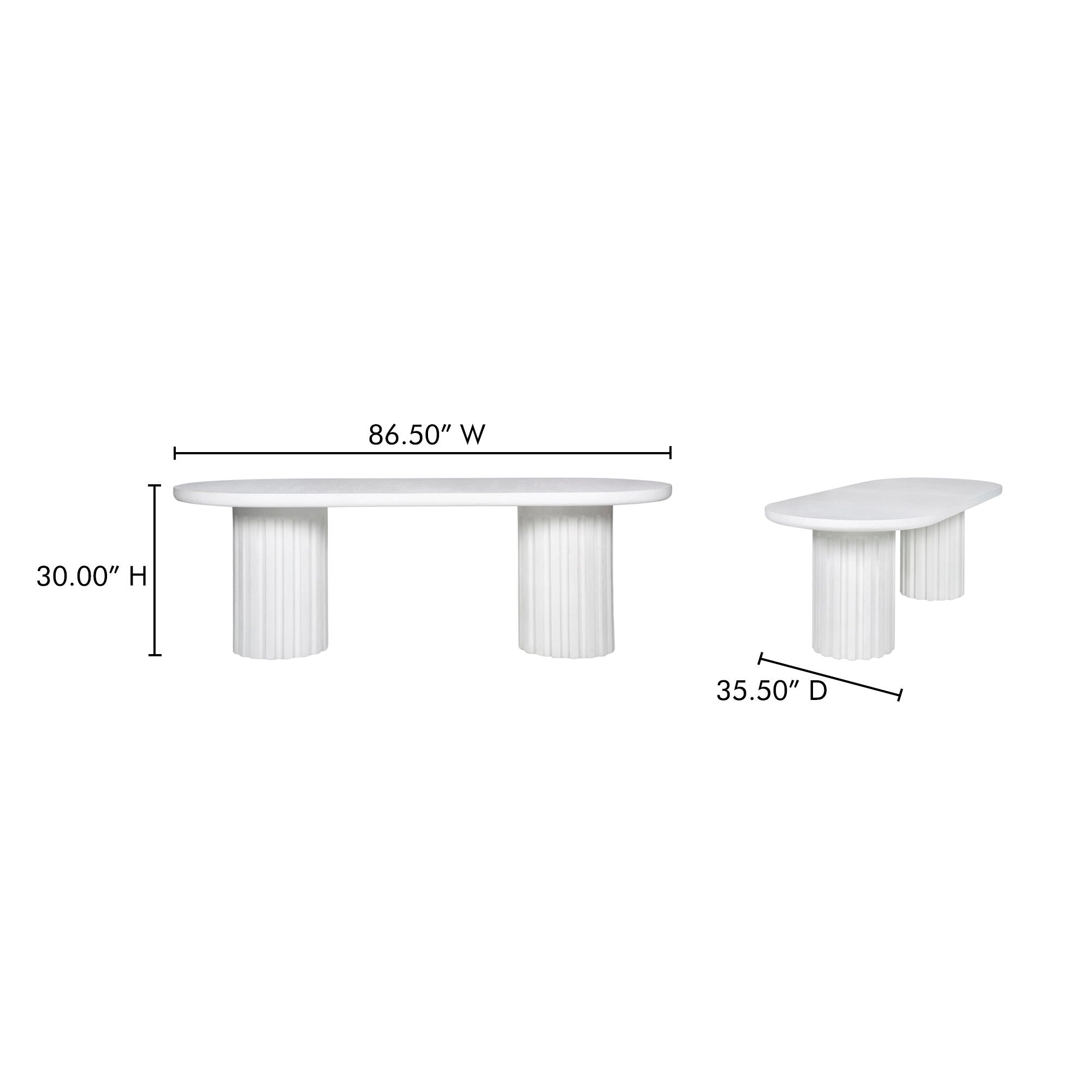 Eris - Outdoor Dining Table - White