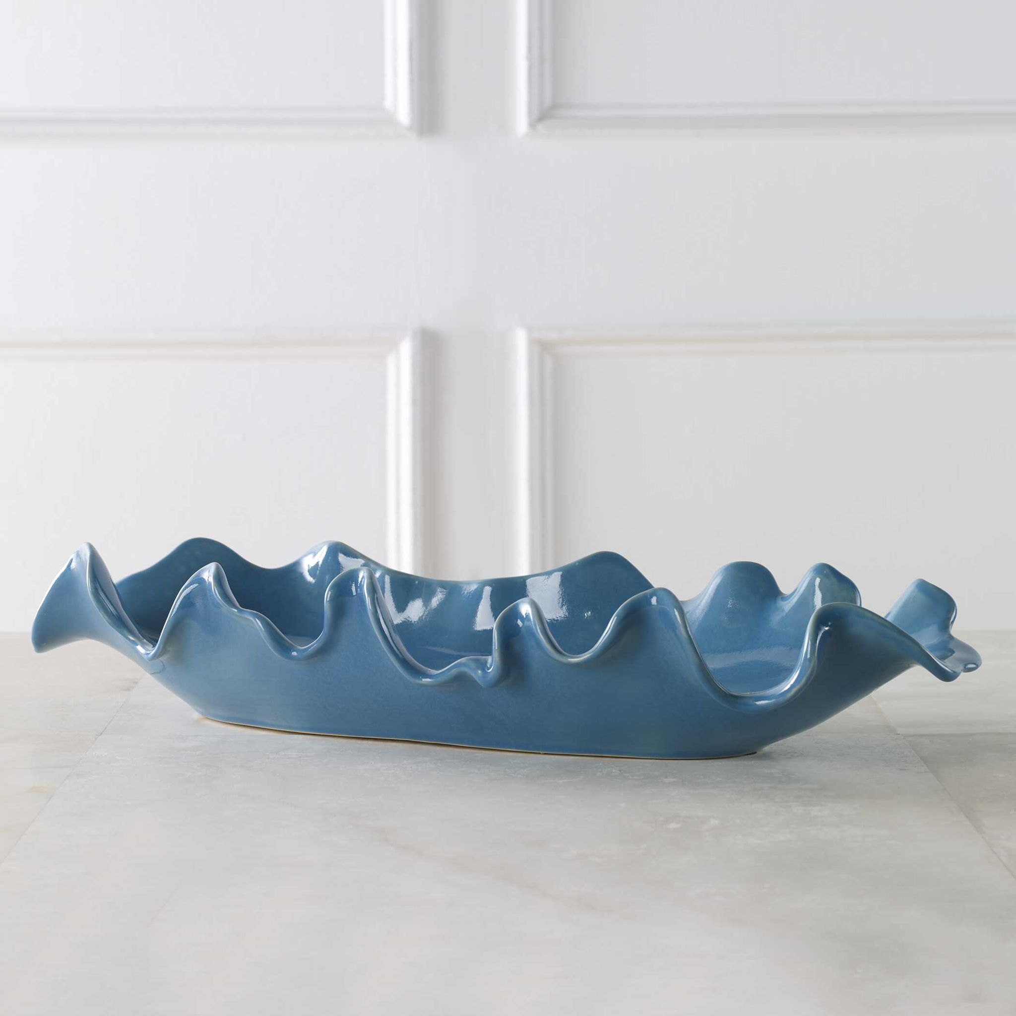 Ruffled Feathers - Bowl - Blue