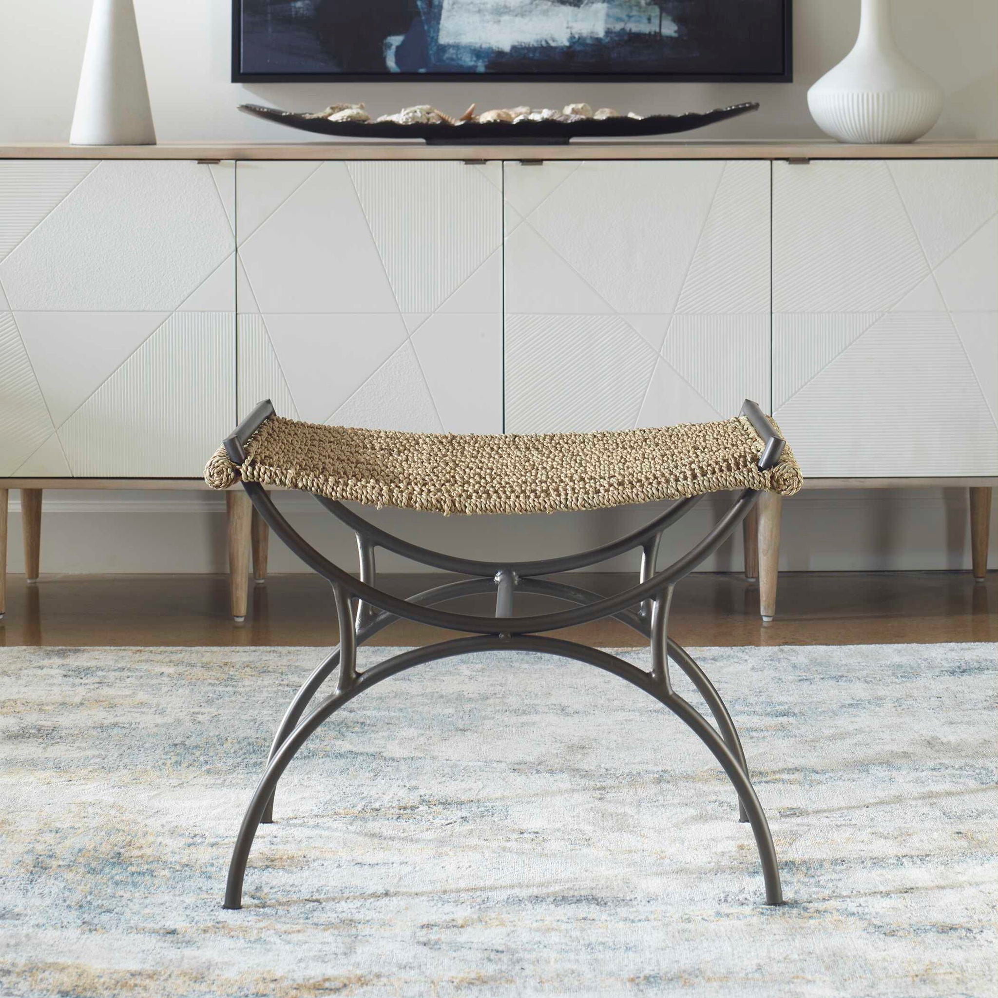 Playa - Seagrass Small Bench - Black