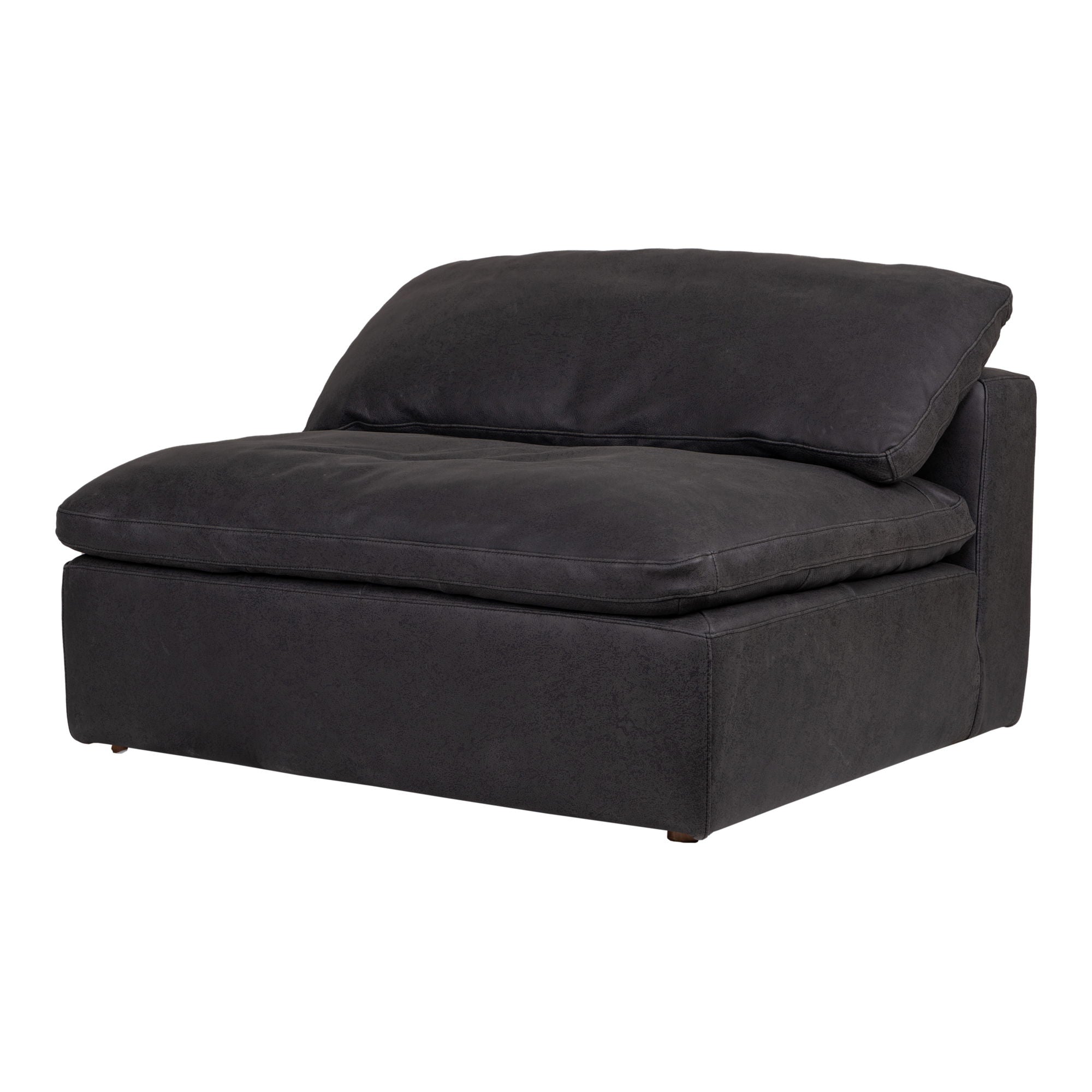 Clay - Nubuck Leather Slipper Chair - Black