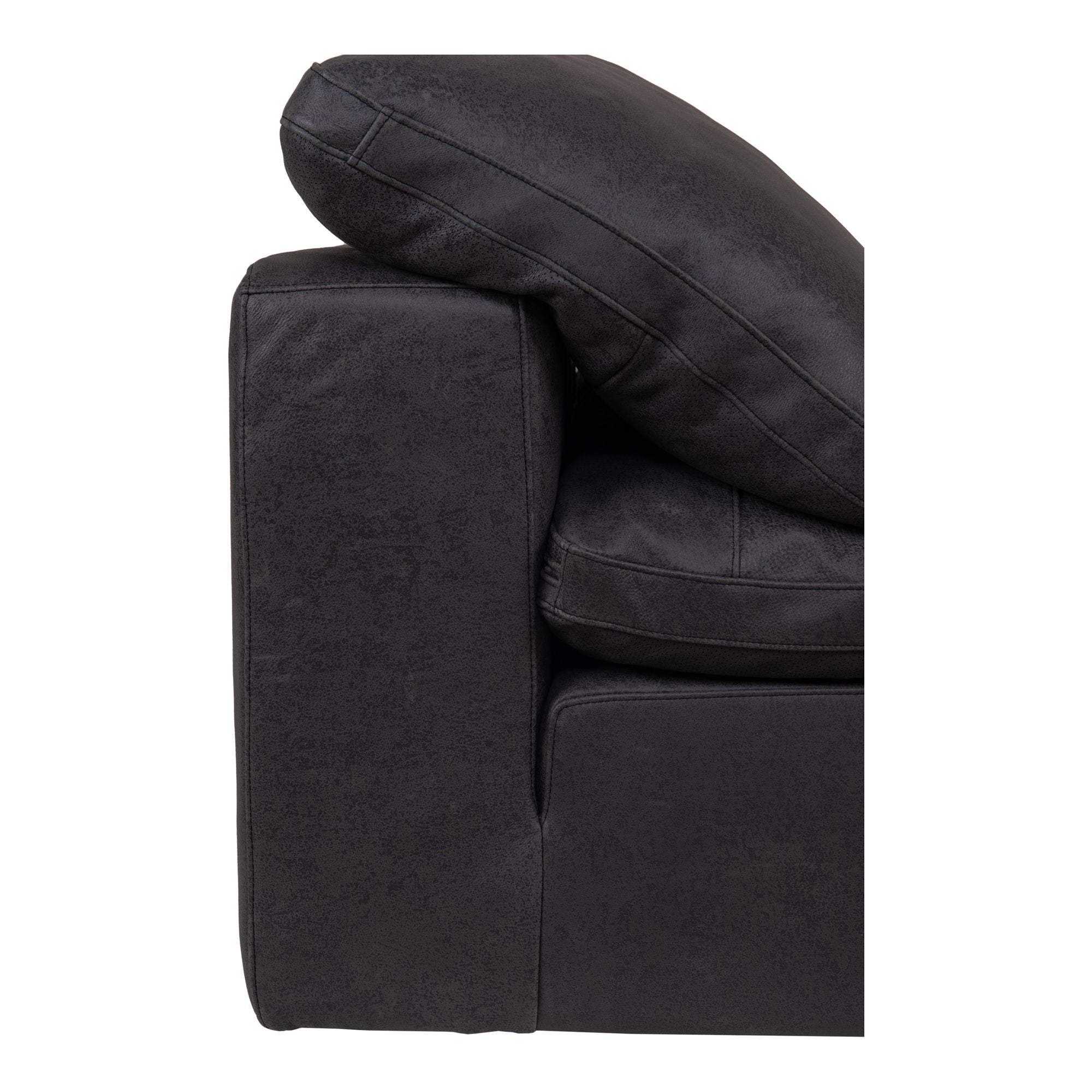 Clay - Nubuck Leather Slipper Chair - Black