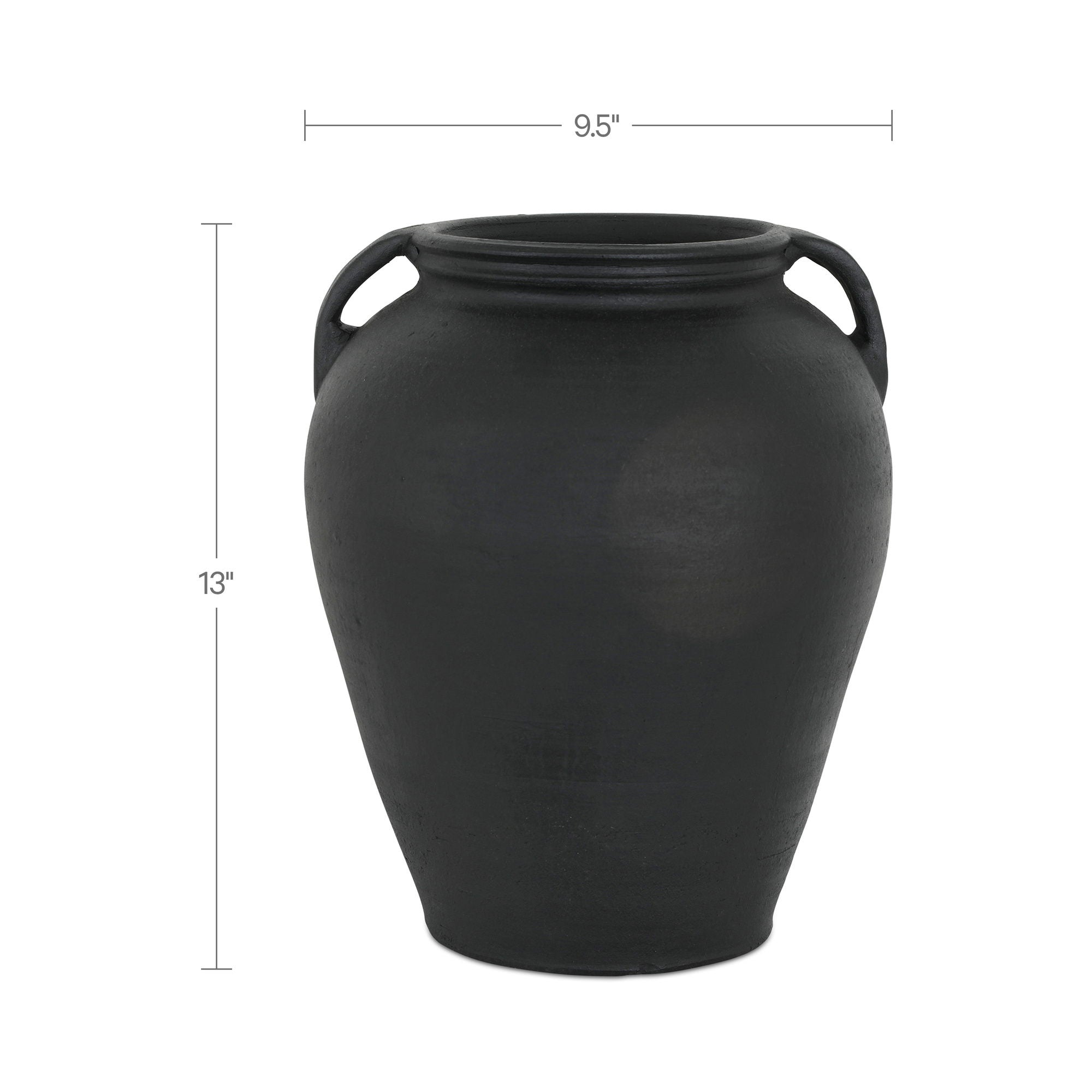 Jovi - Terracotta Vase - Black