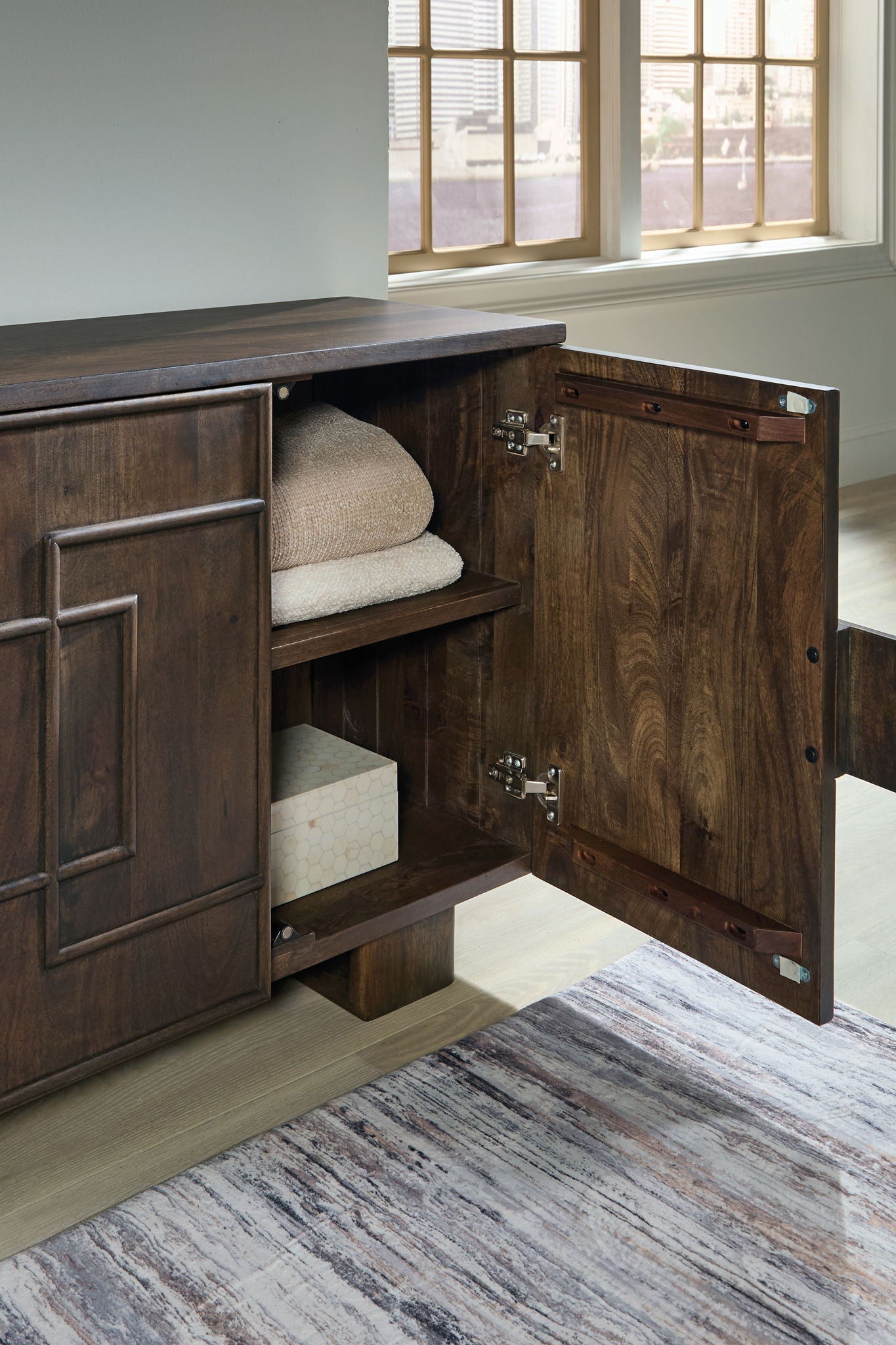 Cato - Dark Brown - Accent Cabinet