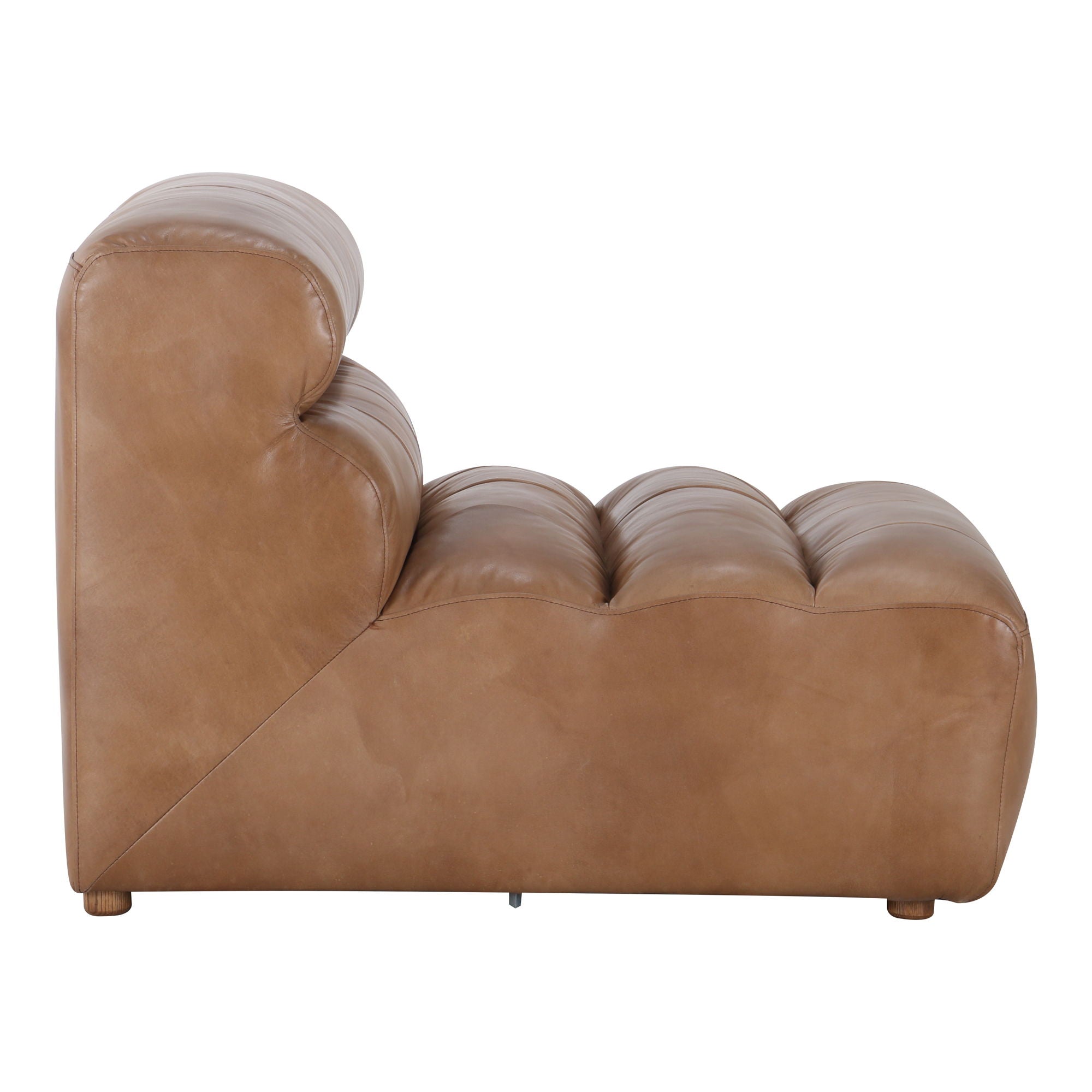 Ramsay - Leather Slipper Chair - Light Brown