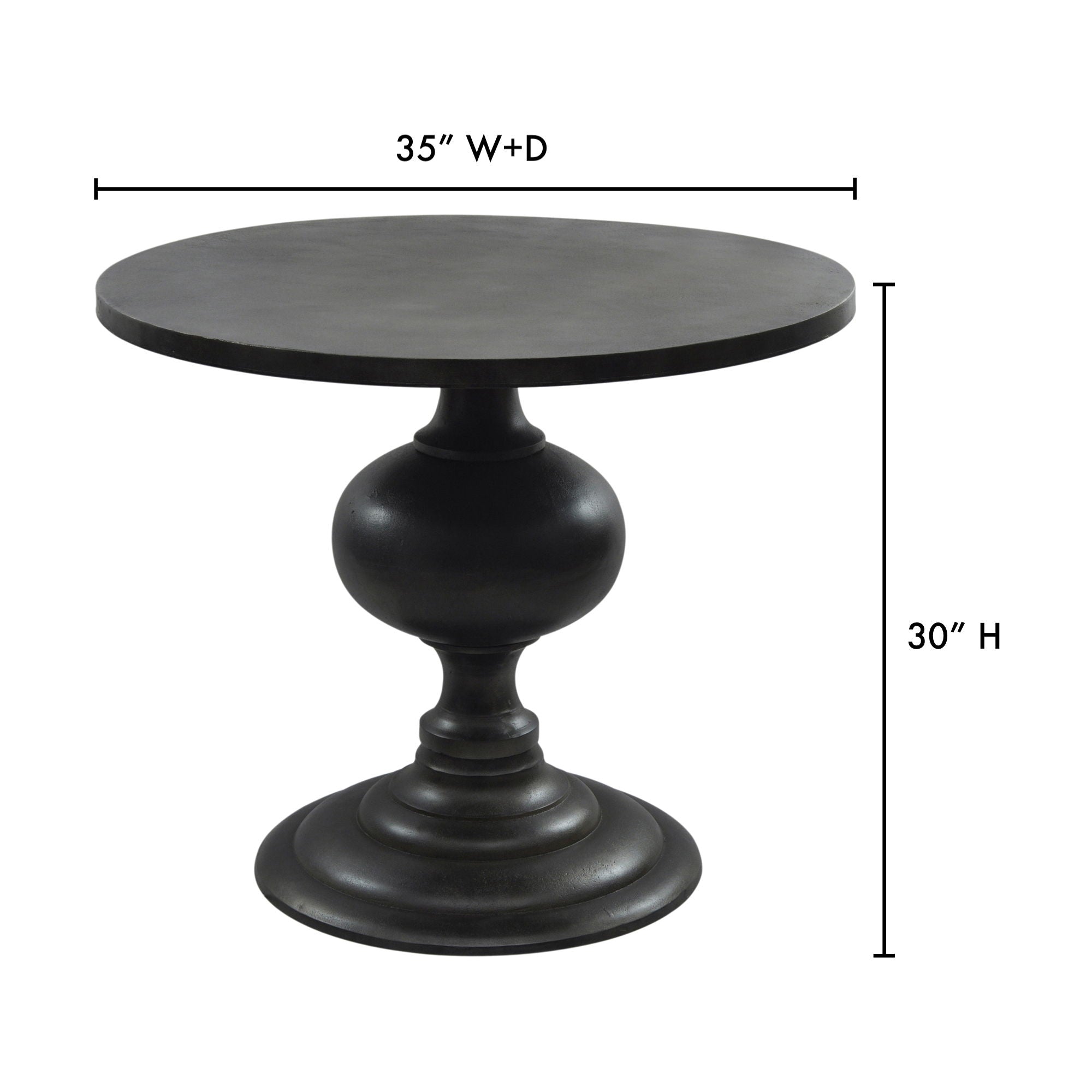 Lexie - Aluminum Dining Table - Black