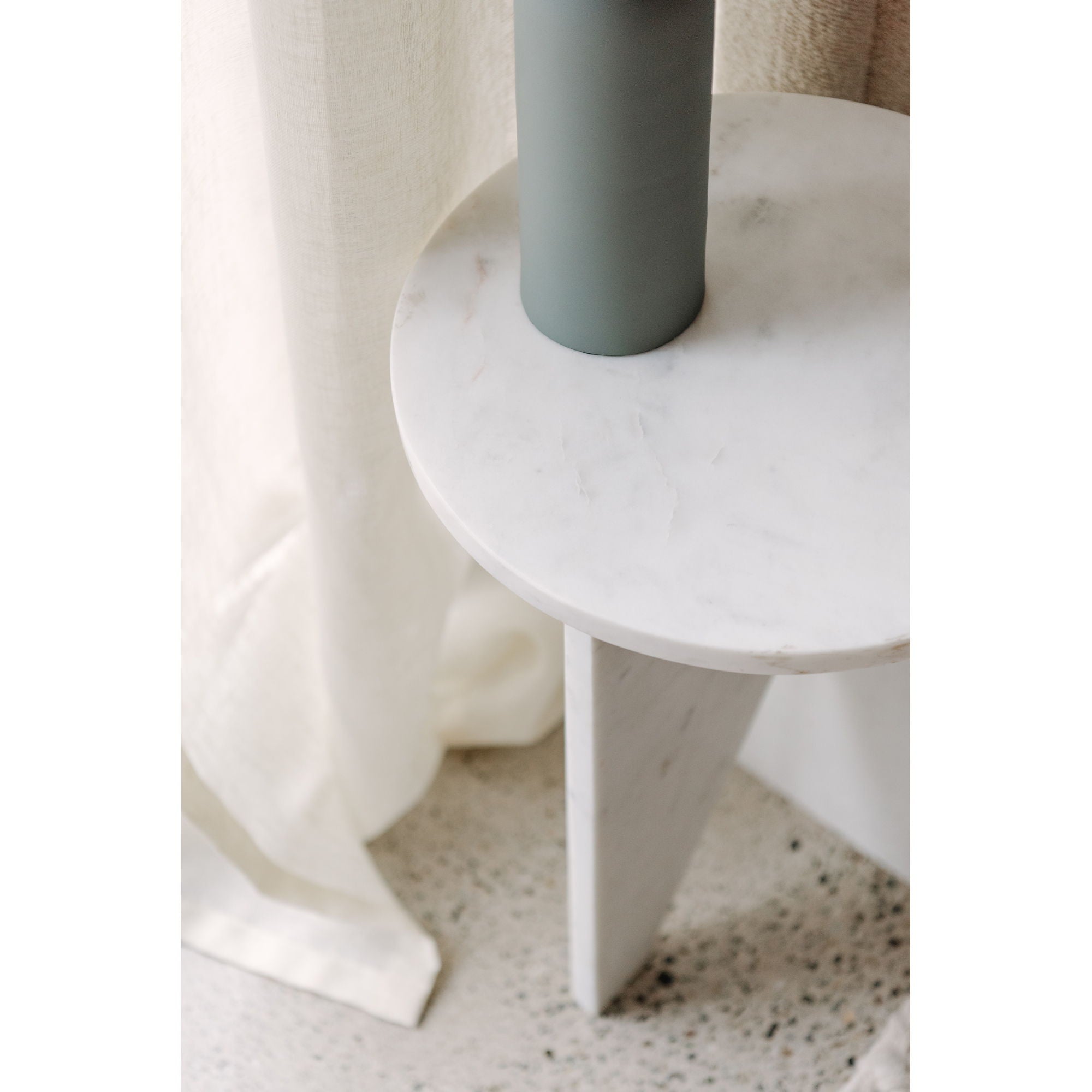 Grace - Marble Accent Table - White