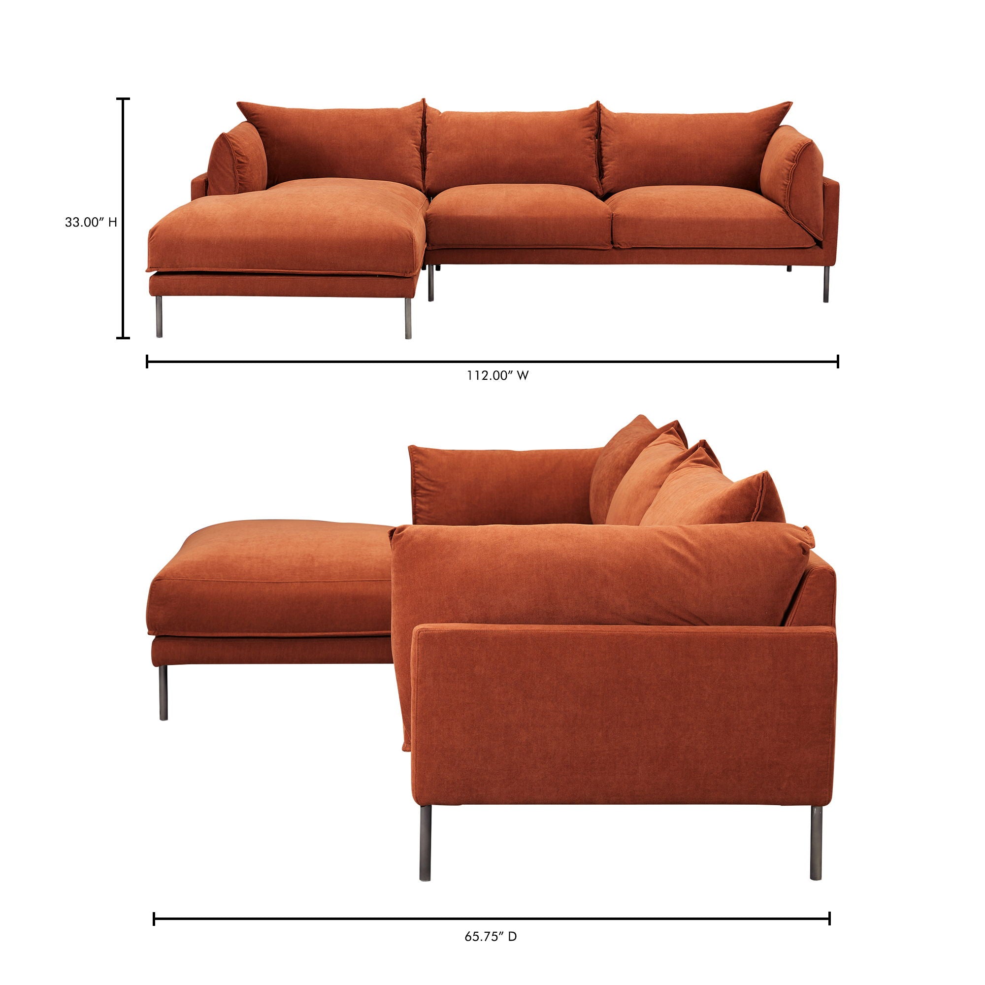 Jamara - Sectional Left - Auburn Right