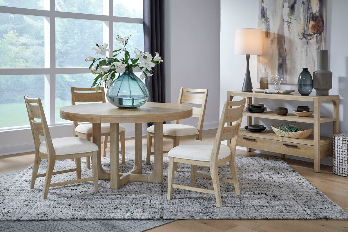 Somerset - Dining Side Chair With Upholstered Seat (Set of 2) - Butternut and Omari Natural