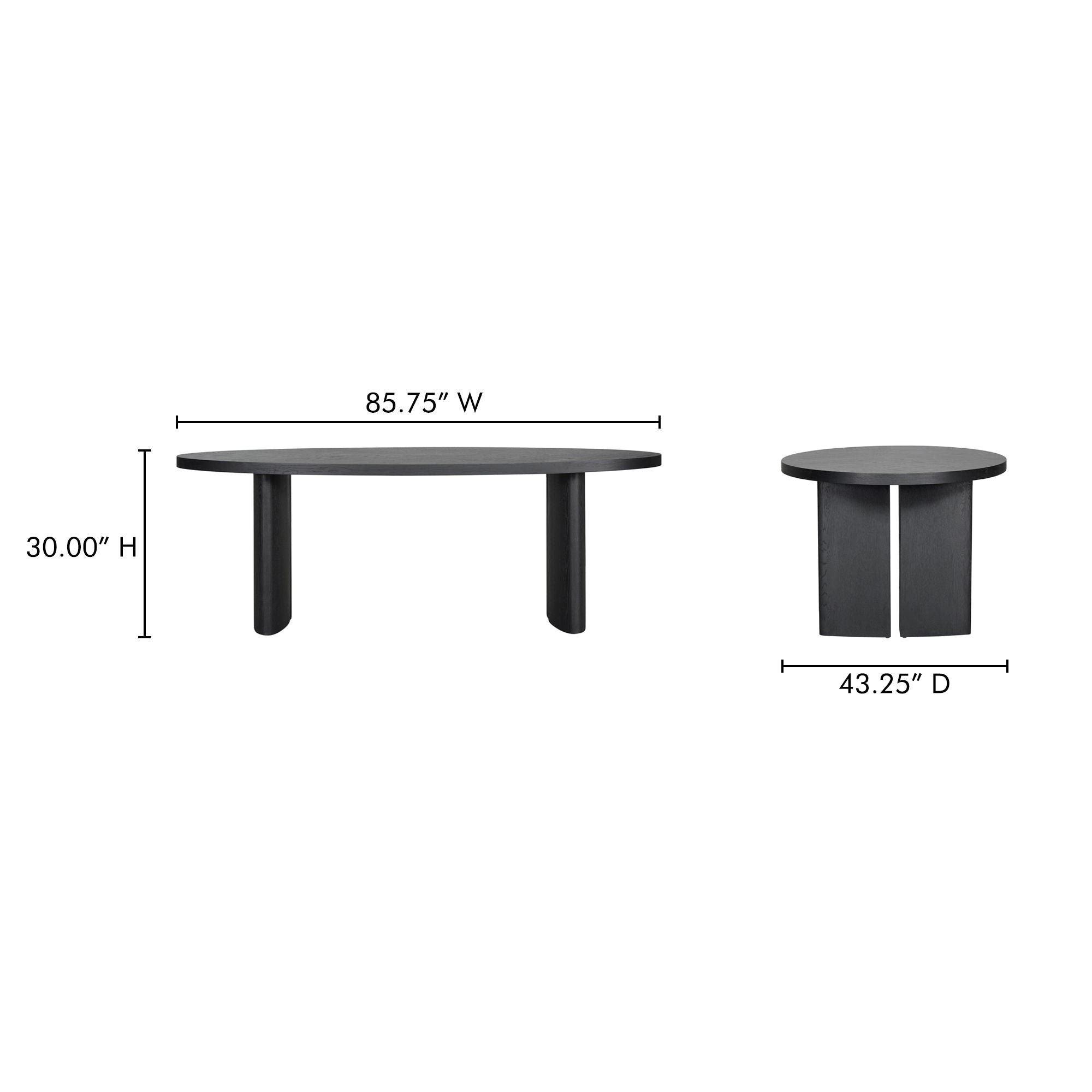 William - Dining Table - Black