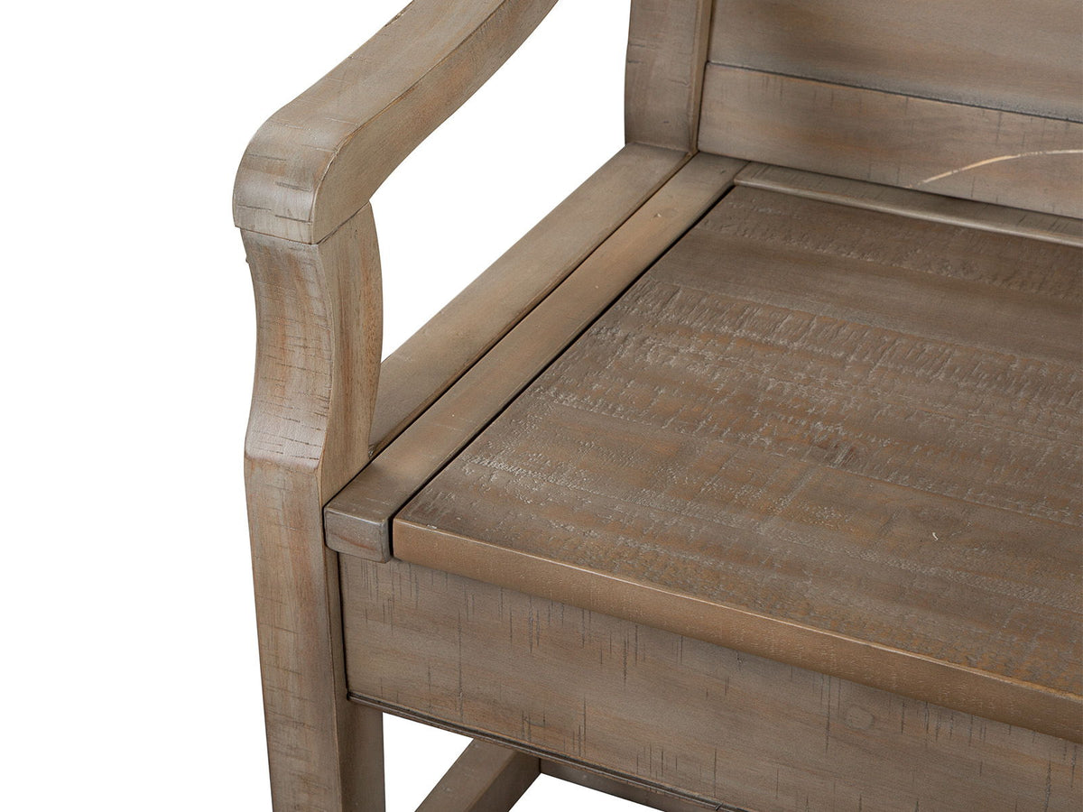 Paxton Place - Bench With Back - Dovetail Gray