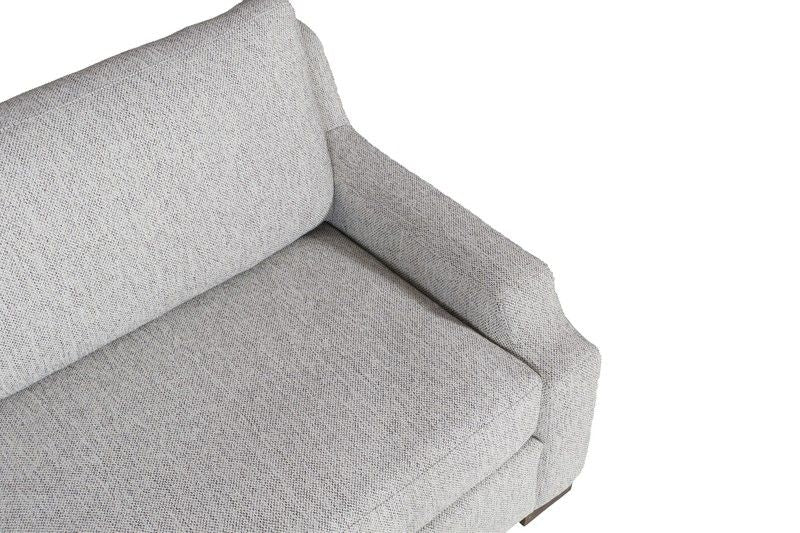 Classic Custom - Rivera Small Sofa With English Modern Arm Point Fabric - Pebble