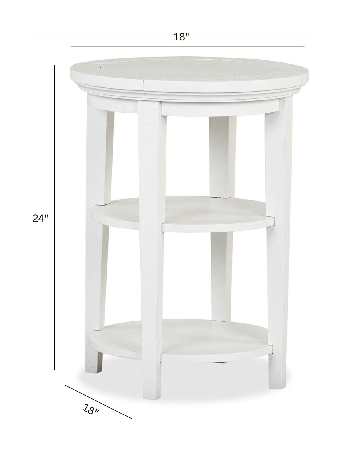 Heron Cove - Round Accent End Table - Chalk White