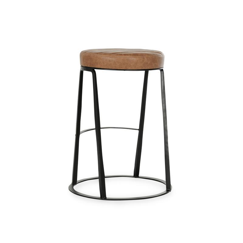 Sawyer - Leather Counter Stool - Chestnut Brown
