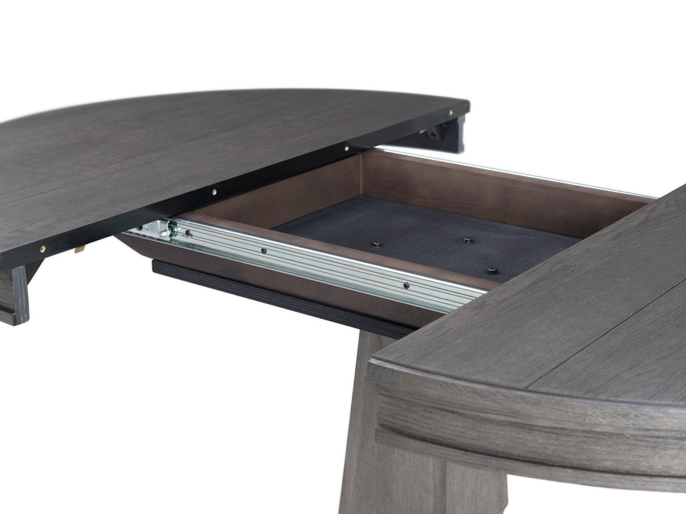 Foundry - Pedestal Table - Brushed Pewter