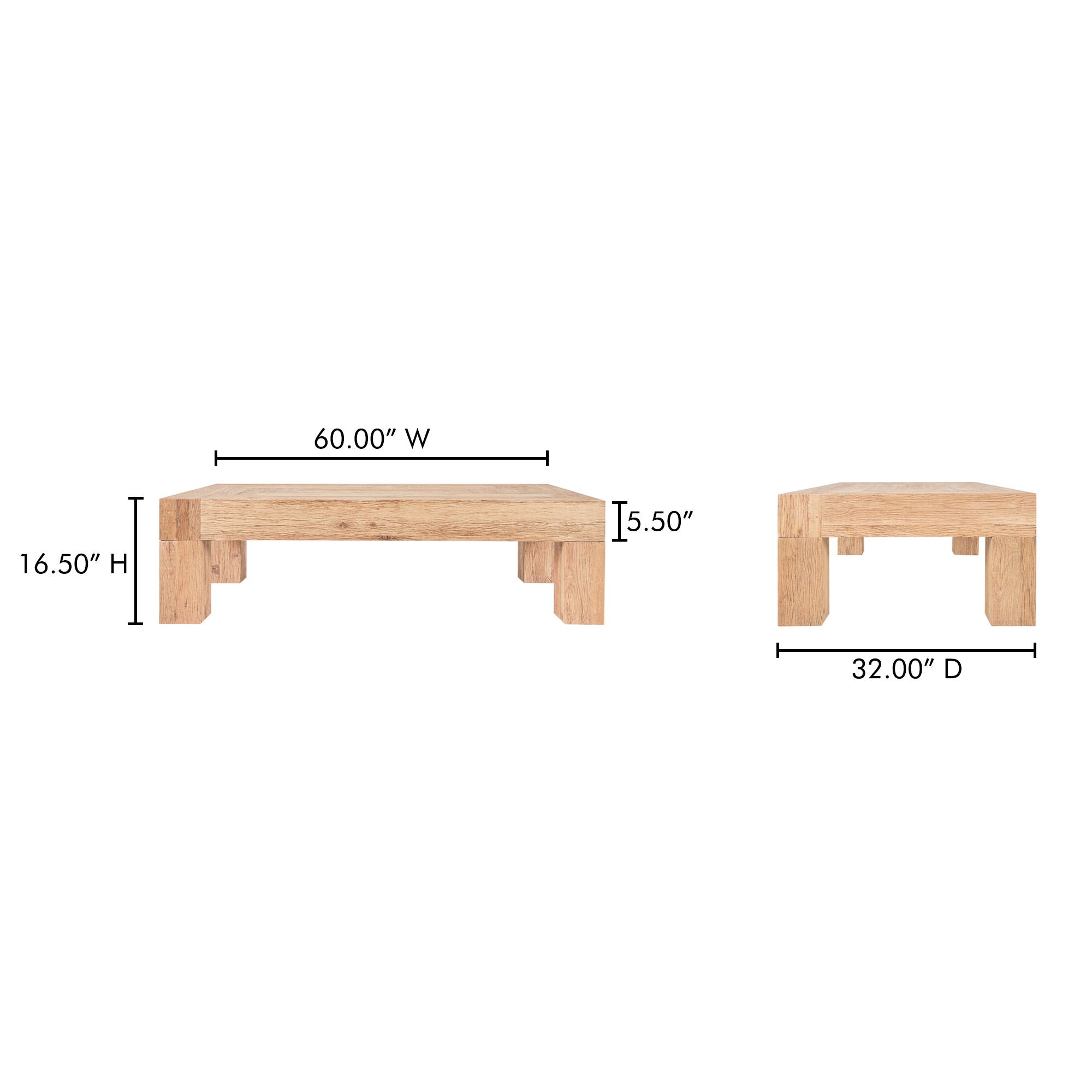 Evander - Rectangle Coffee Table - Aged Oak