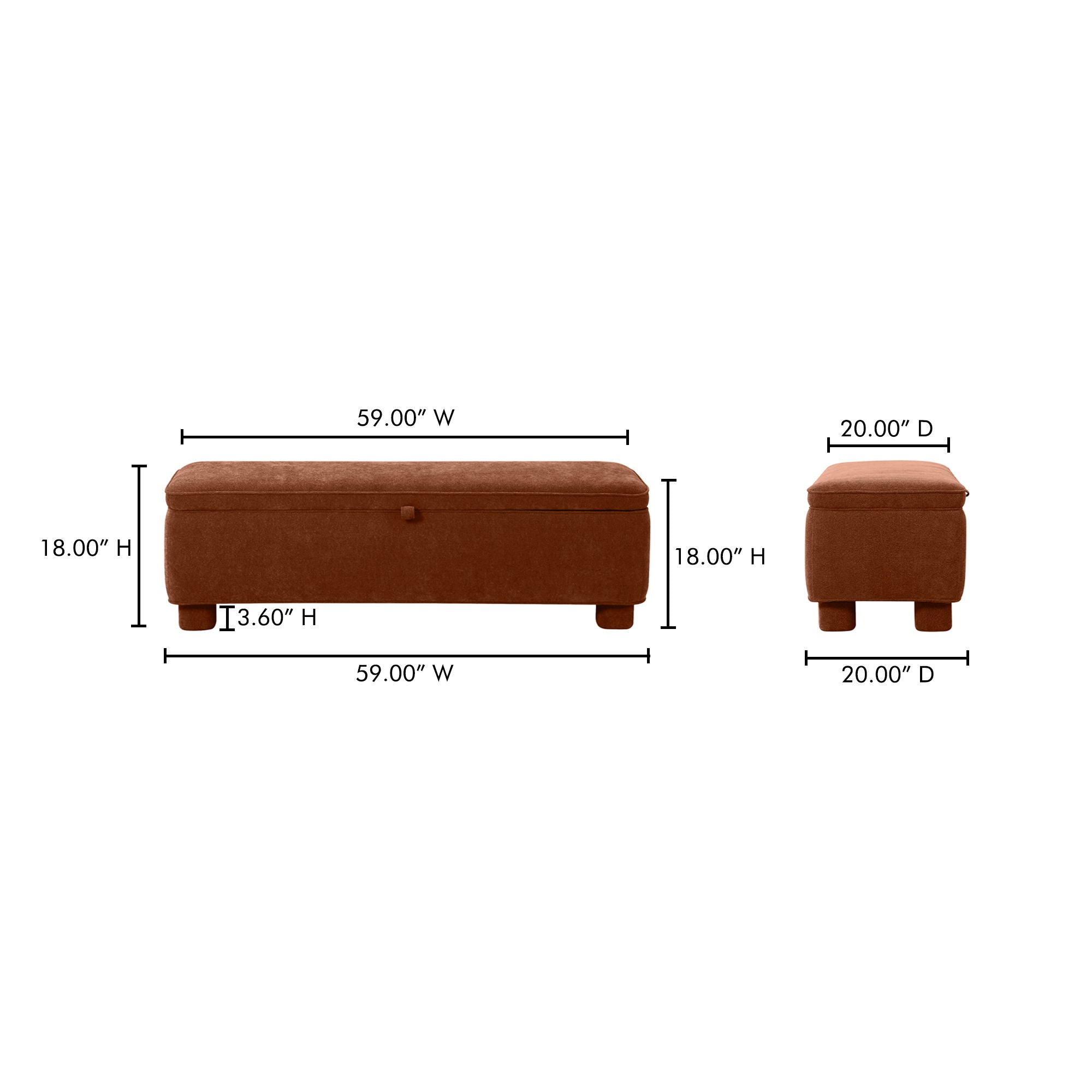 Ichigo - Storage Bench - Orange