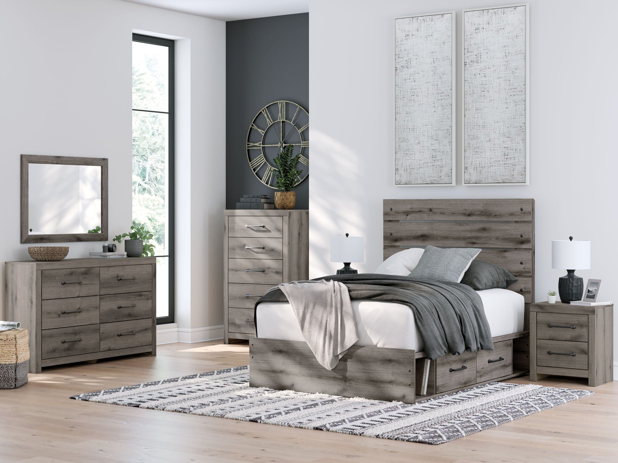 Graystorm - Panel Storage Bed