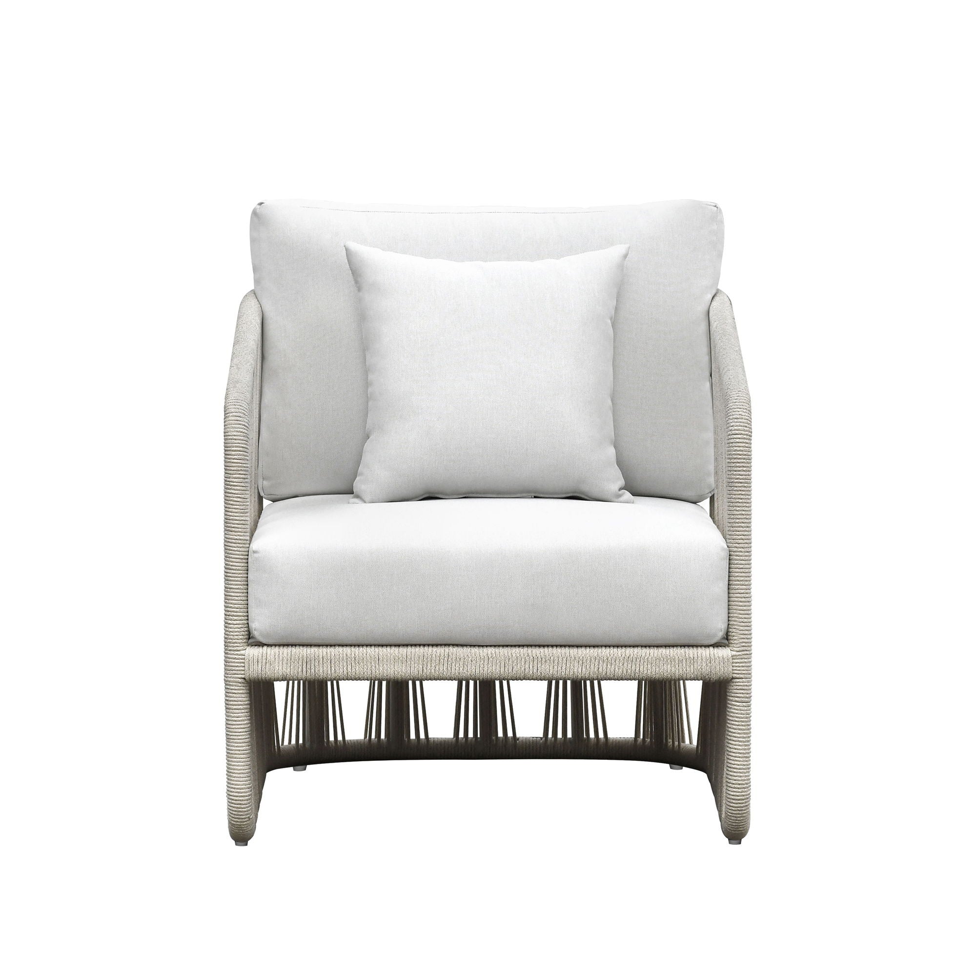 Alexa - Outdoor Seating Chair With Pillow - White