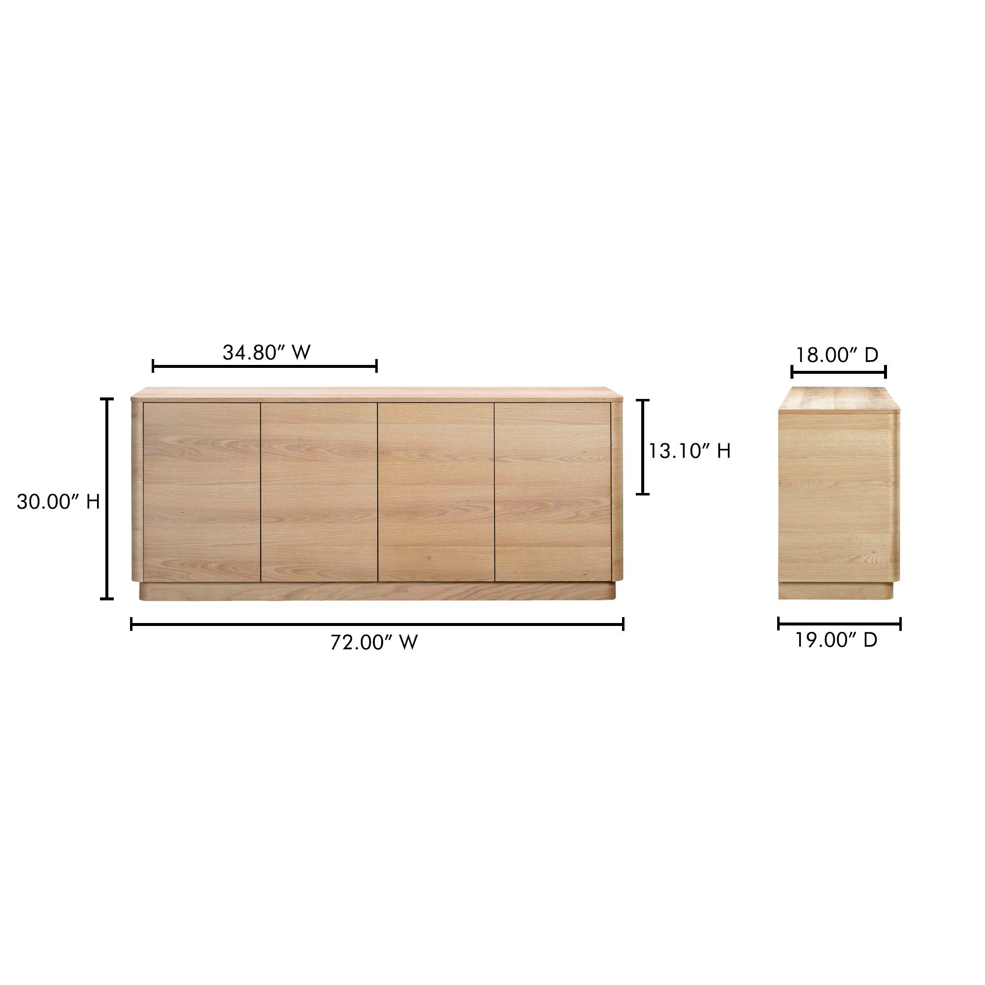 Round Off - Sideboard - Light Brown