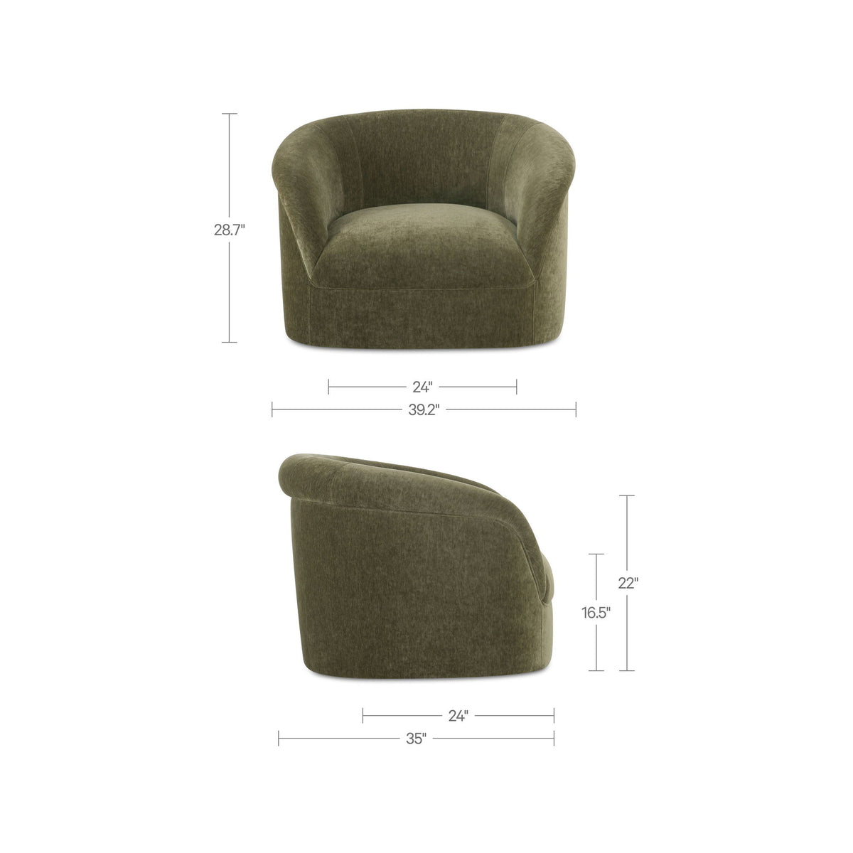 Thora - Lounge Chair - Dark Green
