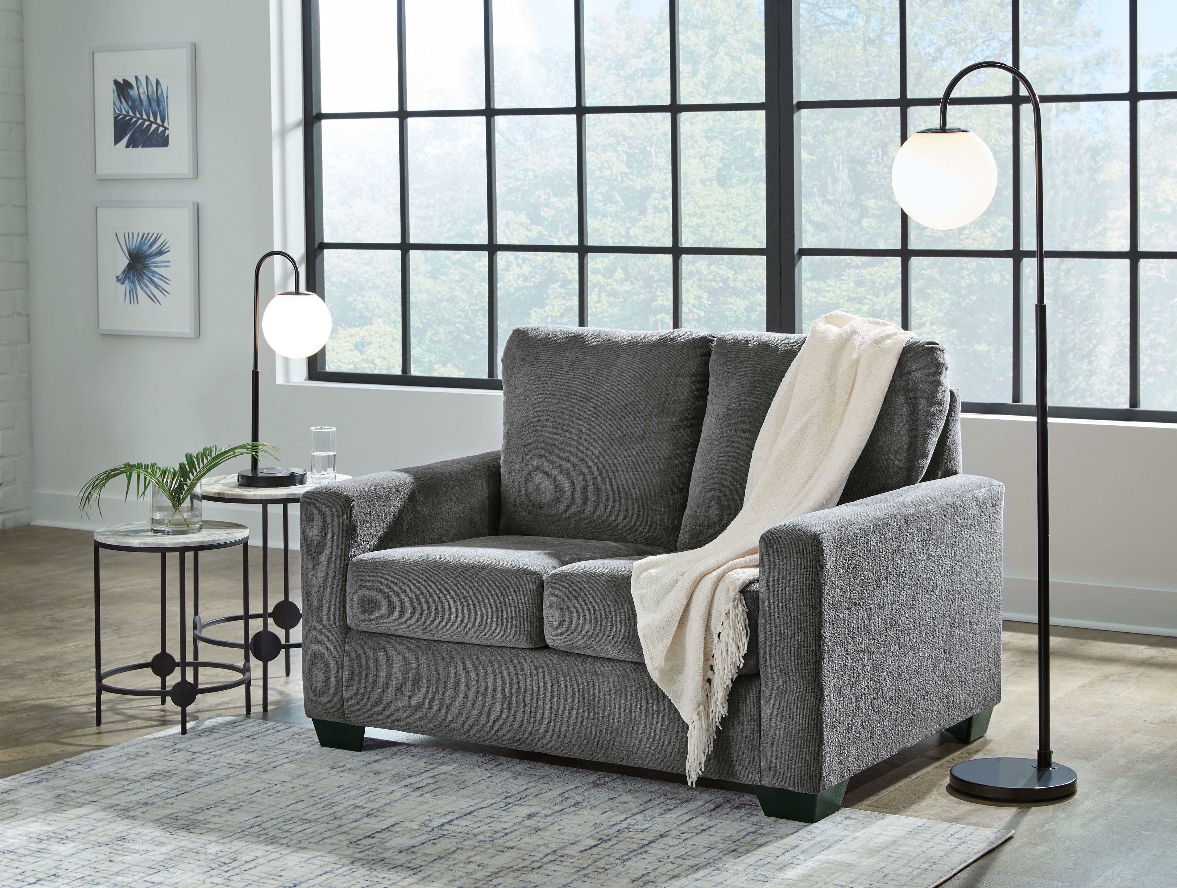 Rannis Pewter Twin Sofa Sleeper Fabric