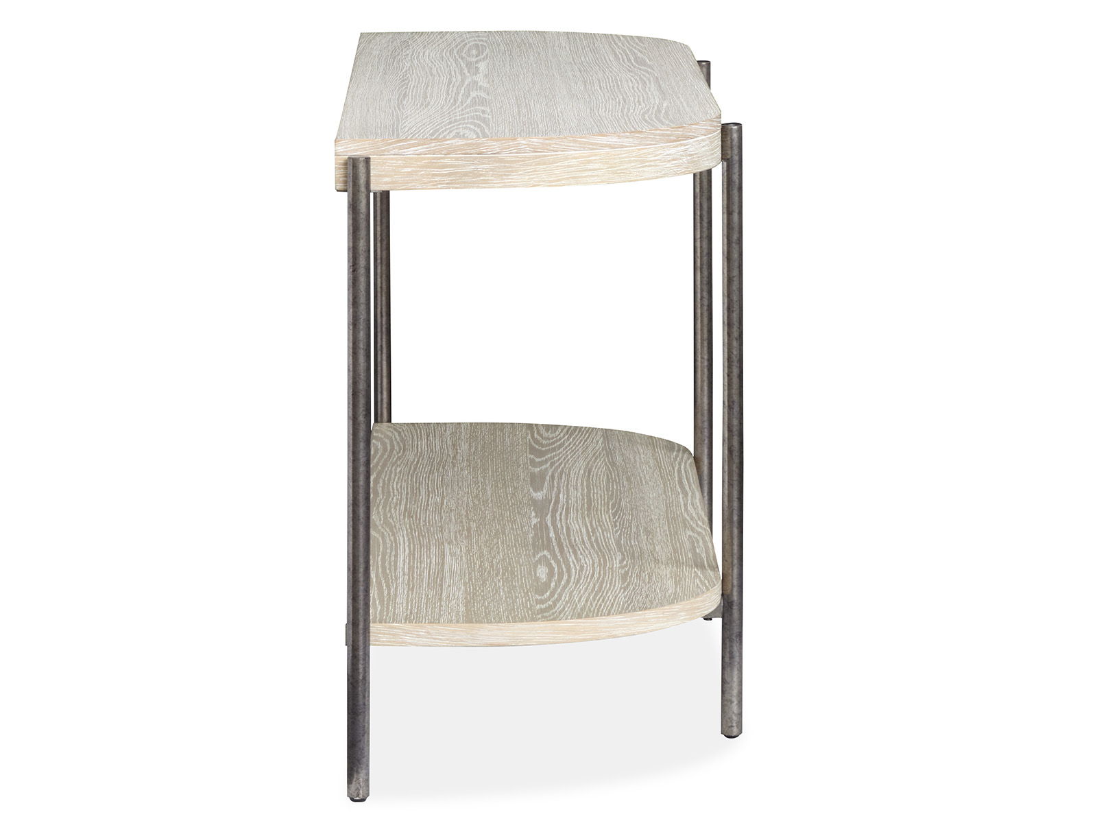 Jennings - Demilune Sofa Table - Edgecomb Grey And Weathered Antique Nickel