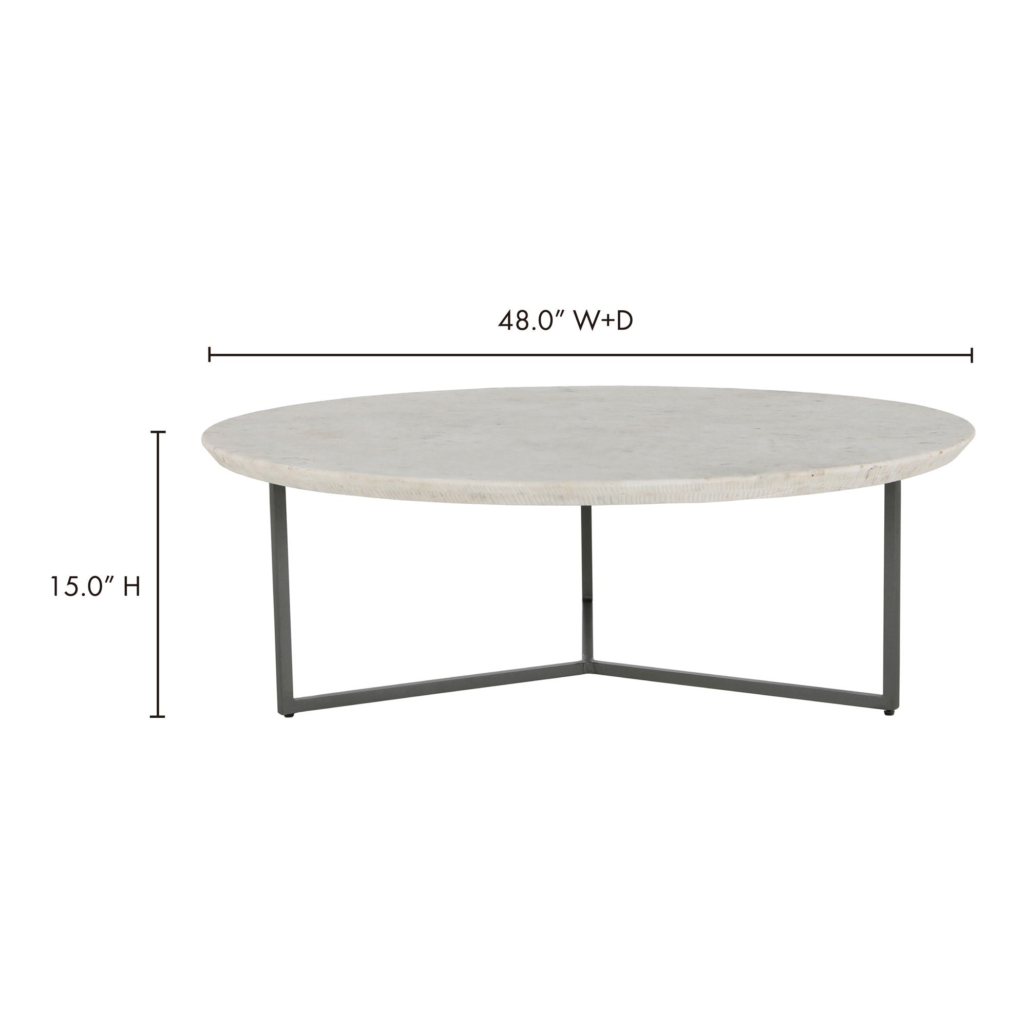 Chloe - Marble Coffee Table - White