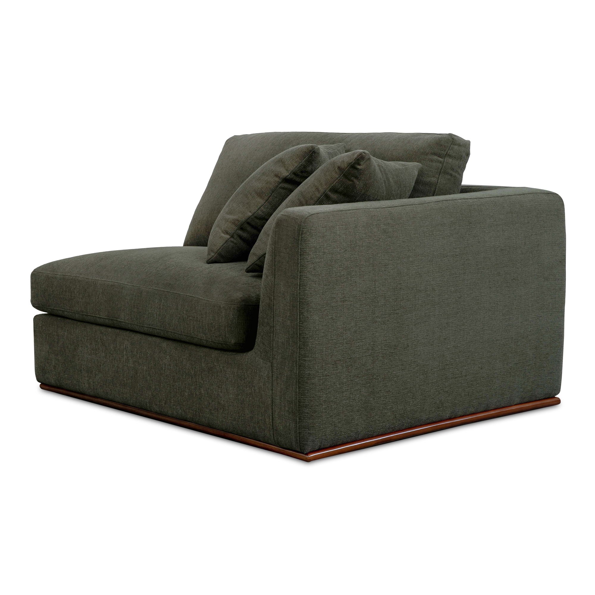 Rue - Right Arm Facing Chair - Deep Green