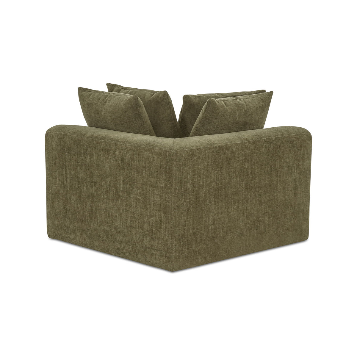 Davie - Corner Chair - Olive Green