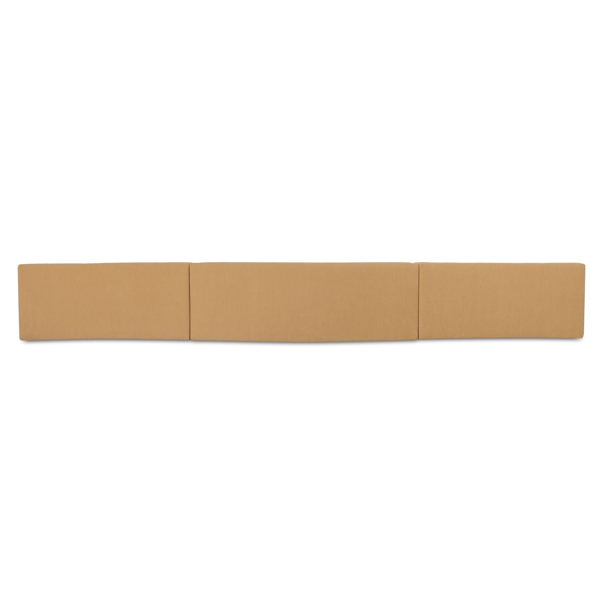 Naomi - 3 Piece Wave Modular Sectional - Golden Yellow