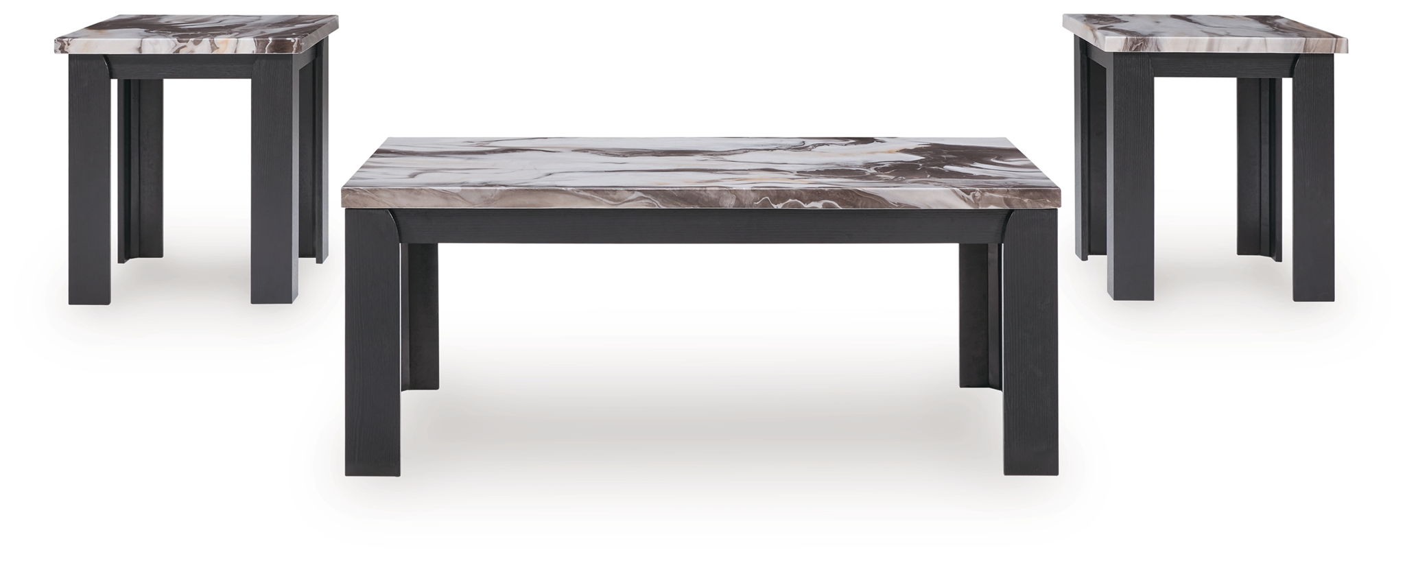 Jazmore - Dark Brown - Occasional Table Set (Set of 3)