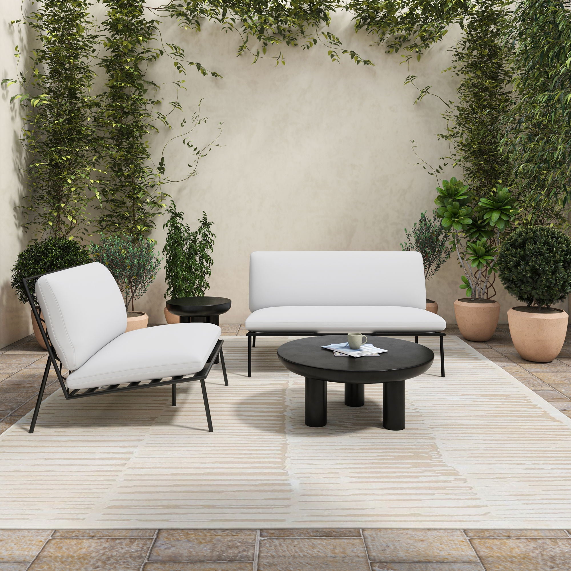 Salma - Outdoor Accent Chair - White