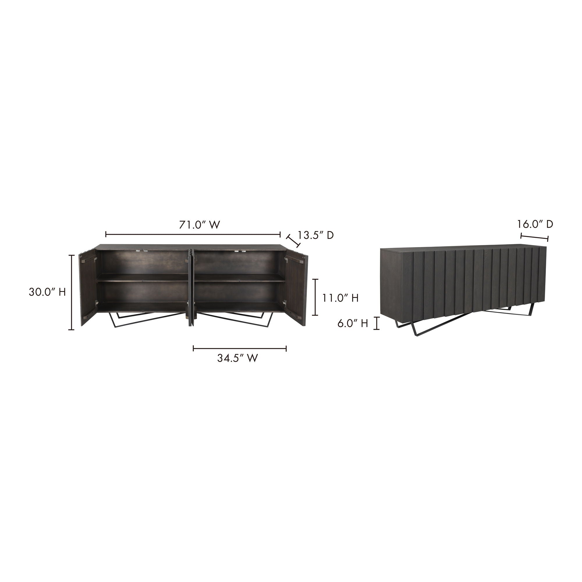 Brolio - Sideboard - Charcoal