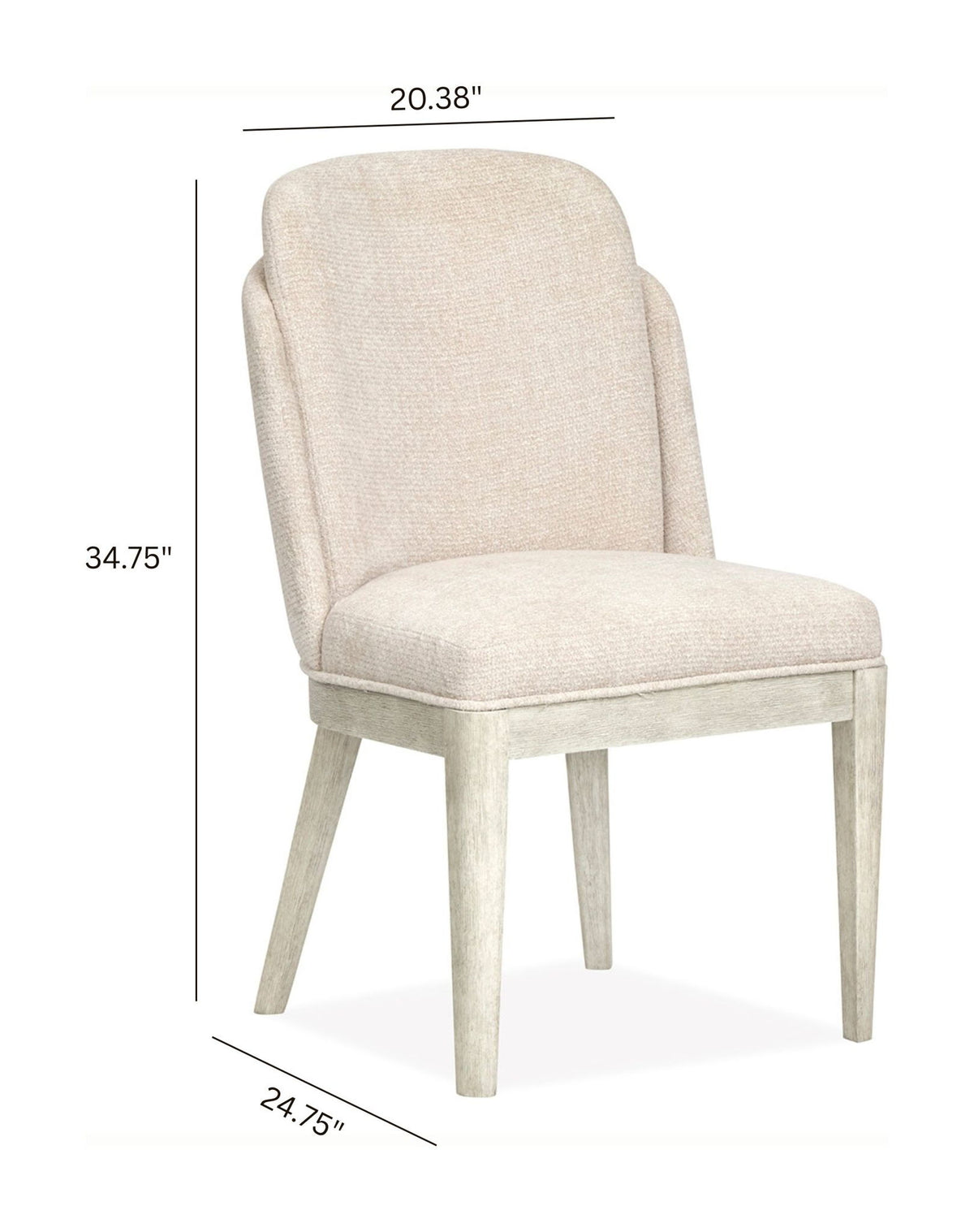Lorelei - Upholstered Host Chair (Set of 2) - Misty Cloud